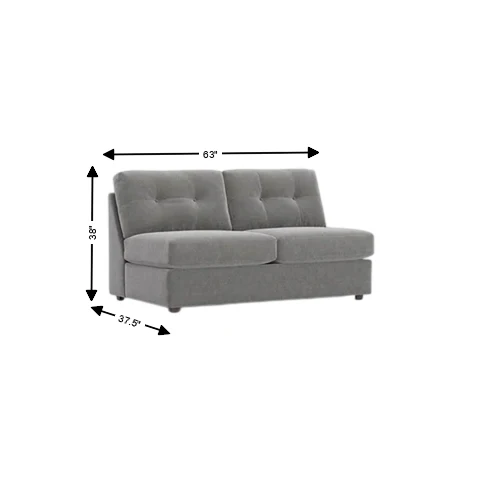 Modular One Armless Full Innerspring Sleeper Sofa - Image 2