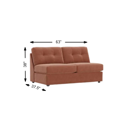 Modular One Armless Full Innerspring Sleeper Sofa - Image 22