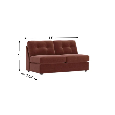 Modular One Armless Full Innerspring Sleeper Sofa - Image 52