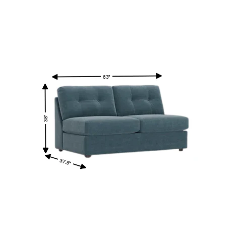 Modular One Armless Full Innerspring Sleeper Sofa - Image 62