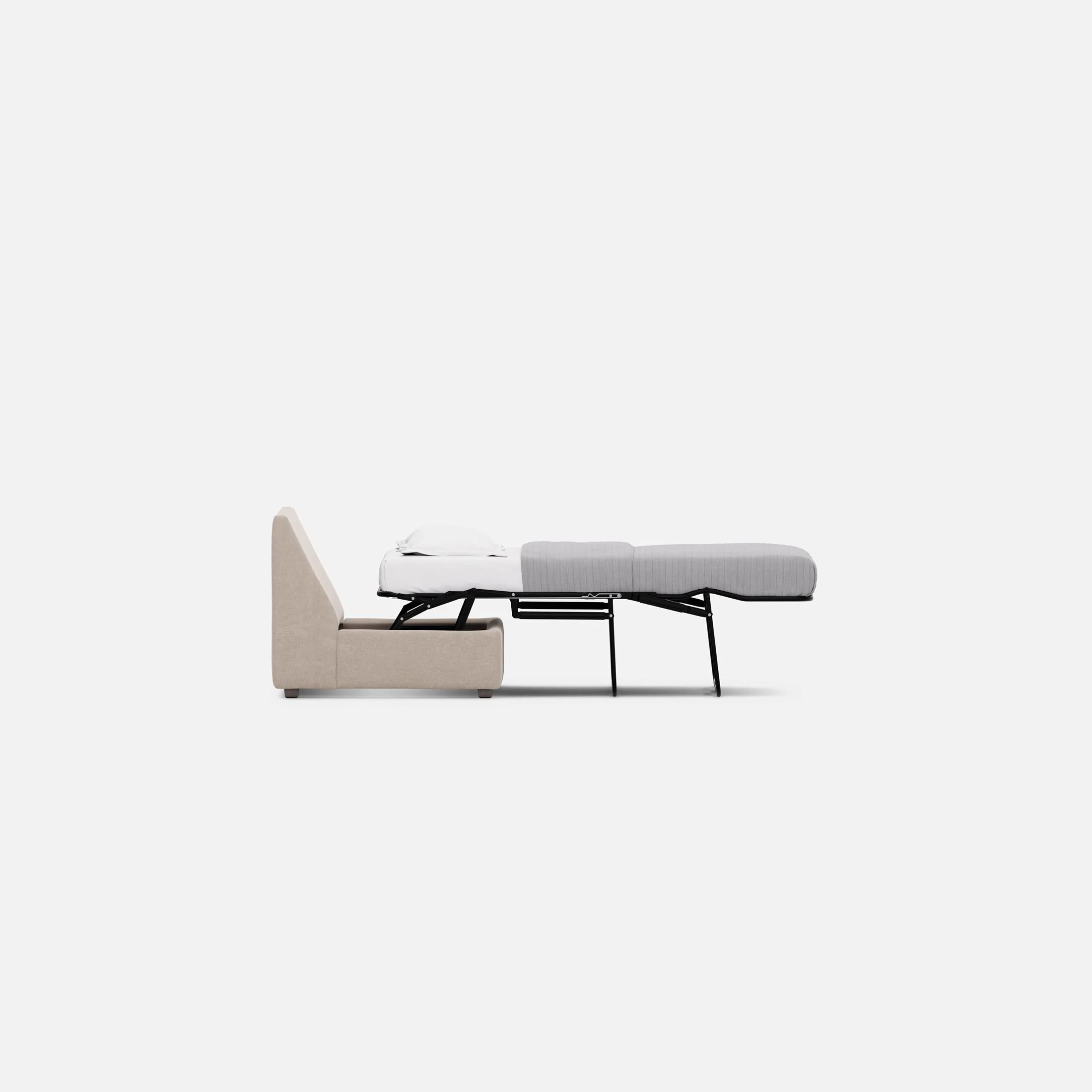Modular One Armless Full Memory Foam Sleeper Sofa - Image 17