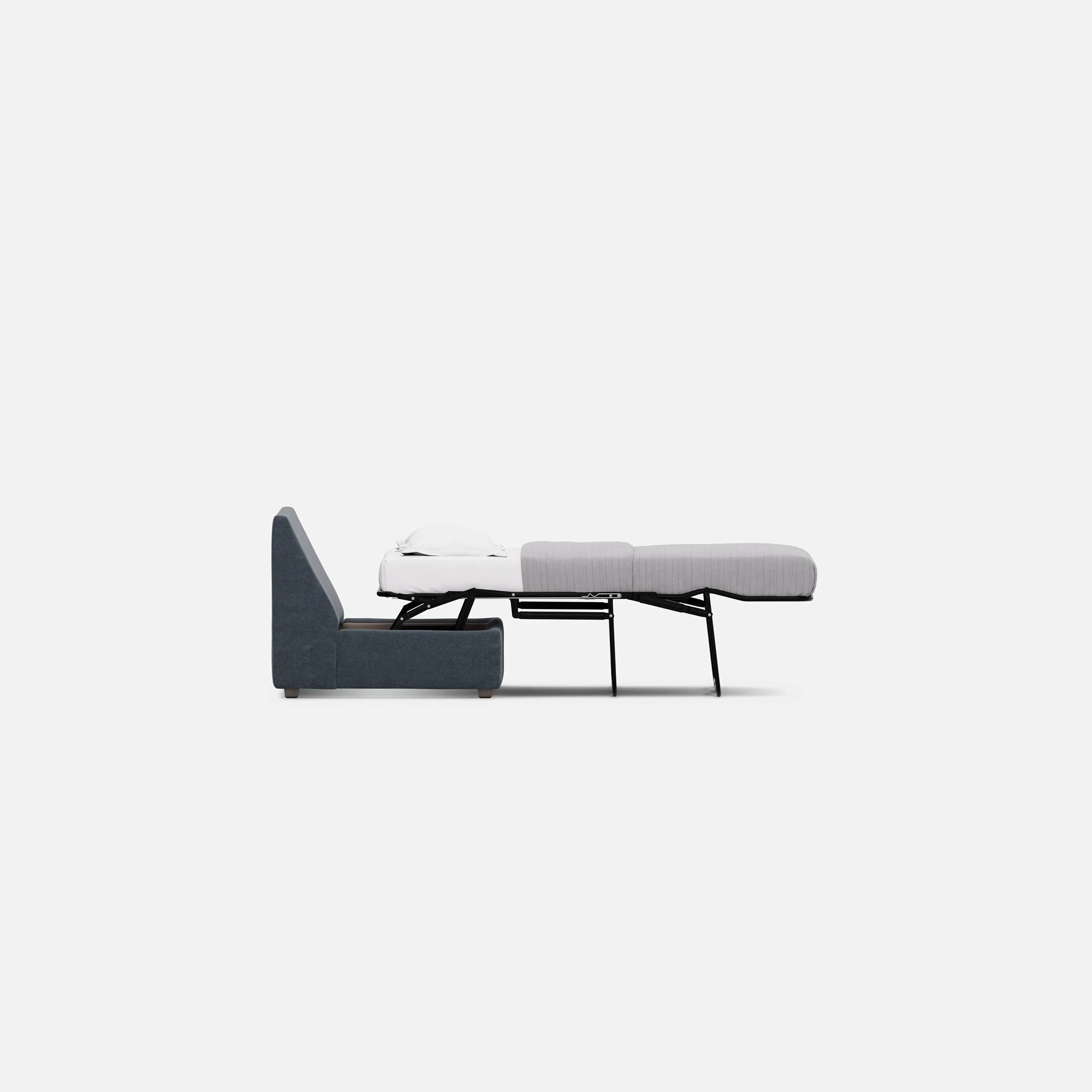 Modular One Armless Full Memory Foam Sleeper Sofa - Image 53
