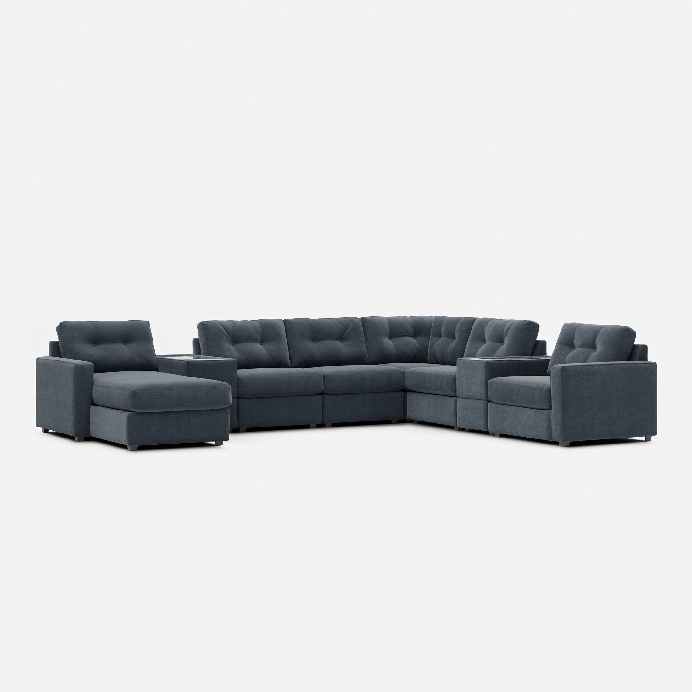 Modular One Left Facing 8-Piece Sectional - Navy - Image 3