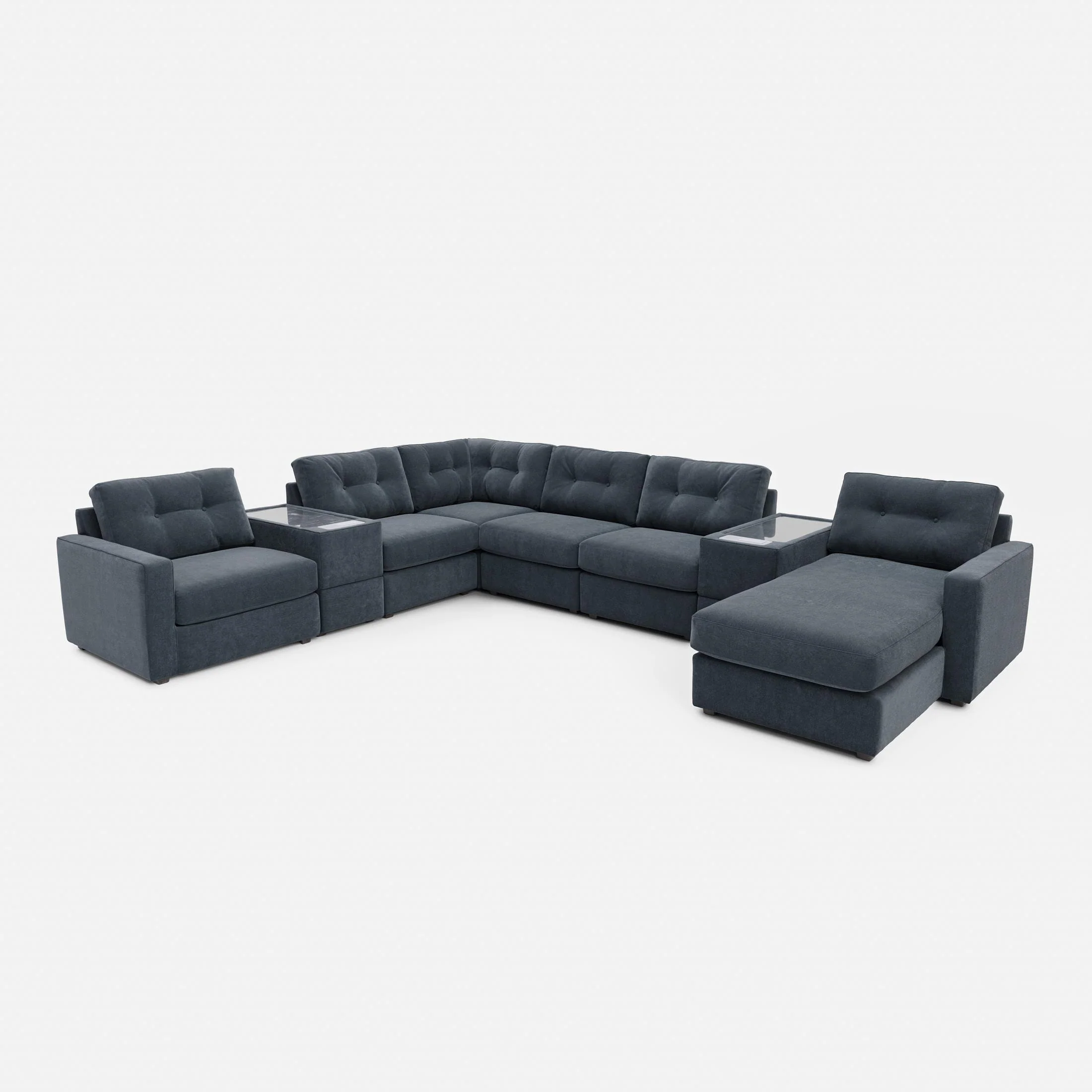 Modular One Right Facing 8-Piece Sectional - Navy - Image 4