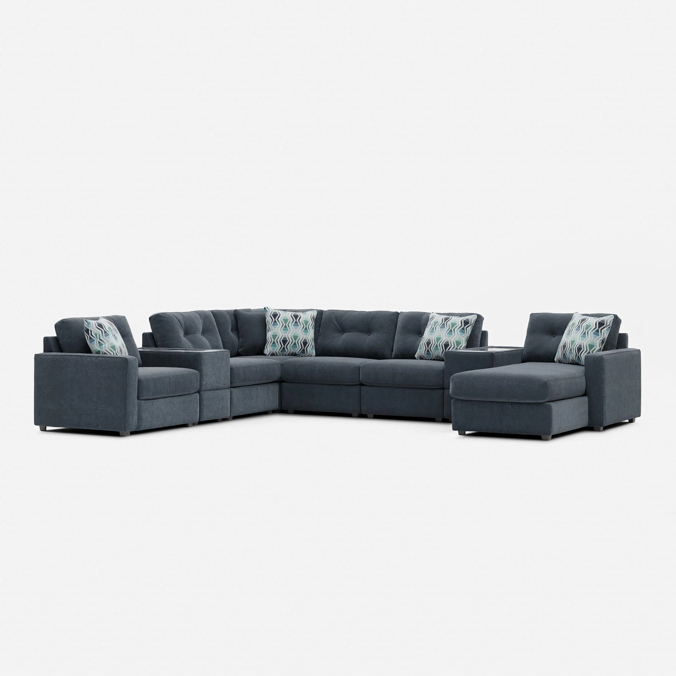 Modular One Right Facing 8-Piece Sectional - Navy - Image 6