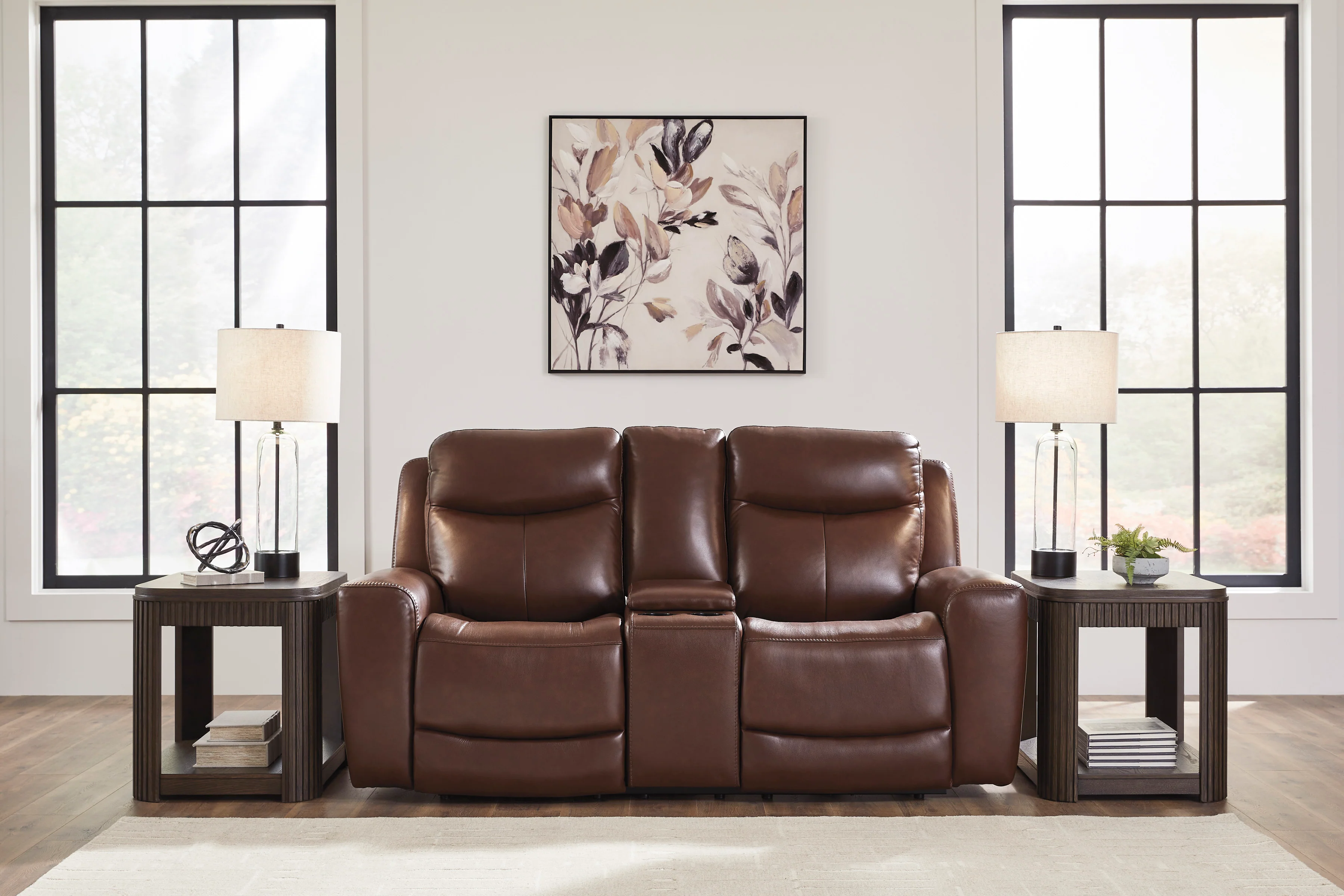 Momentum Moves Leather Power Reclining Console Loveseat with Adjustable Headrest - Image 10
