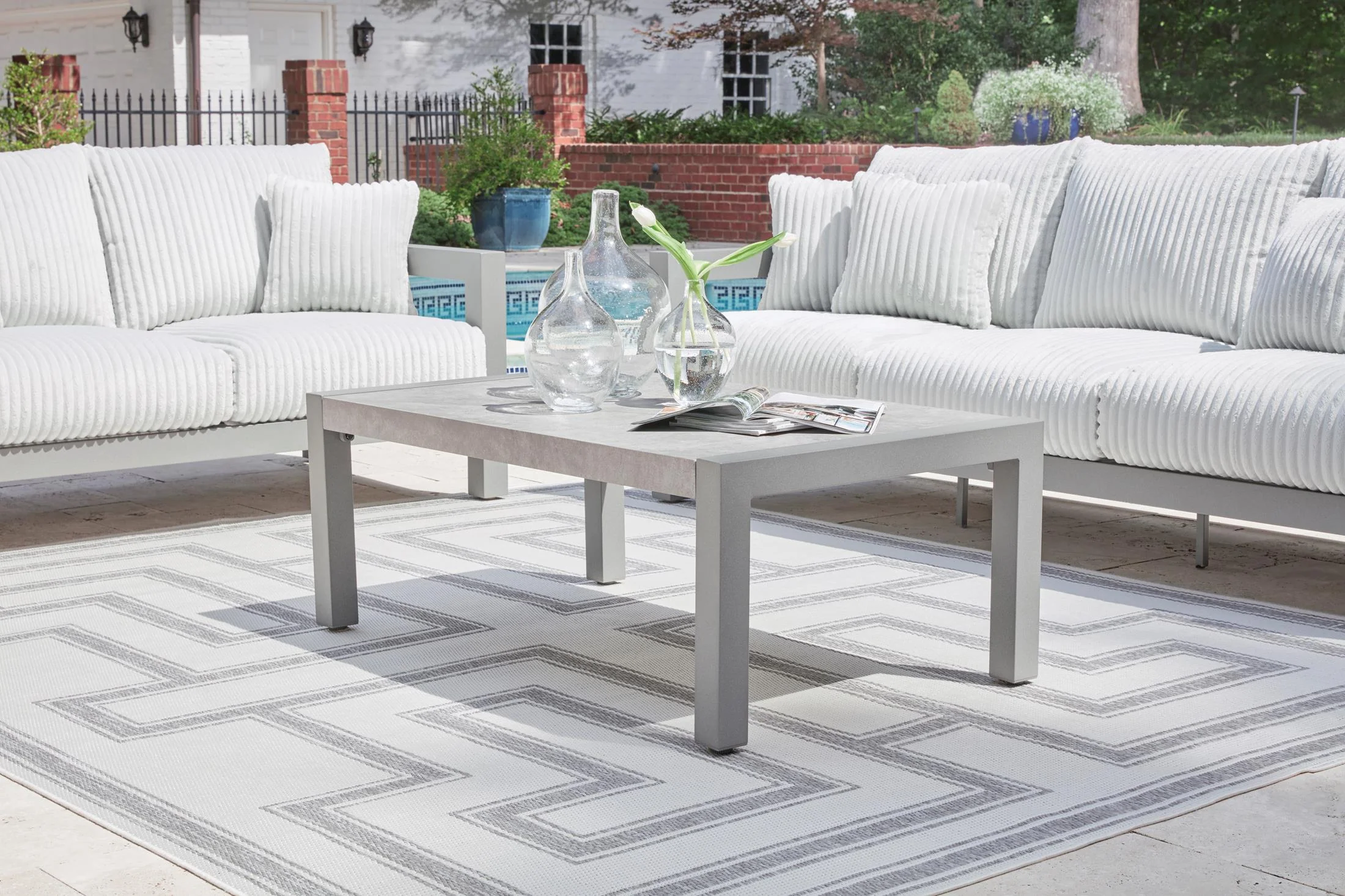 Ashley Moonlight View Outdoor Patio Coffee Table - Image 2