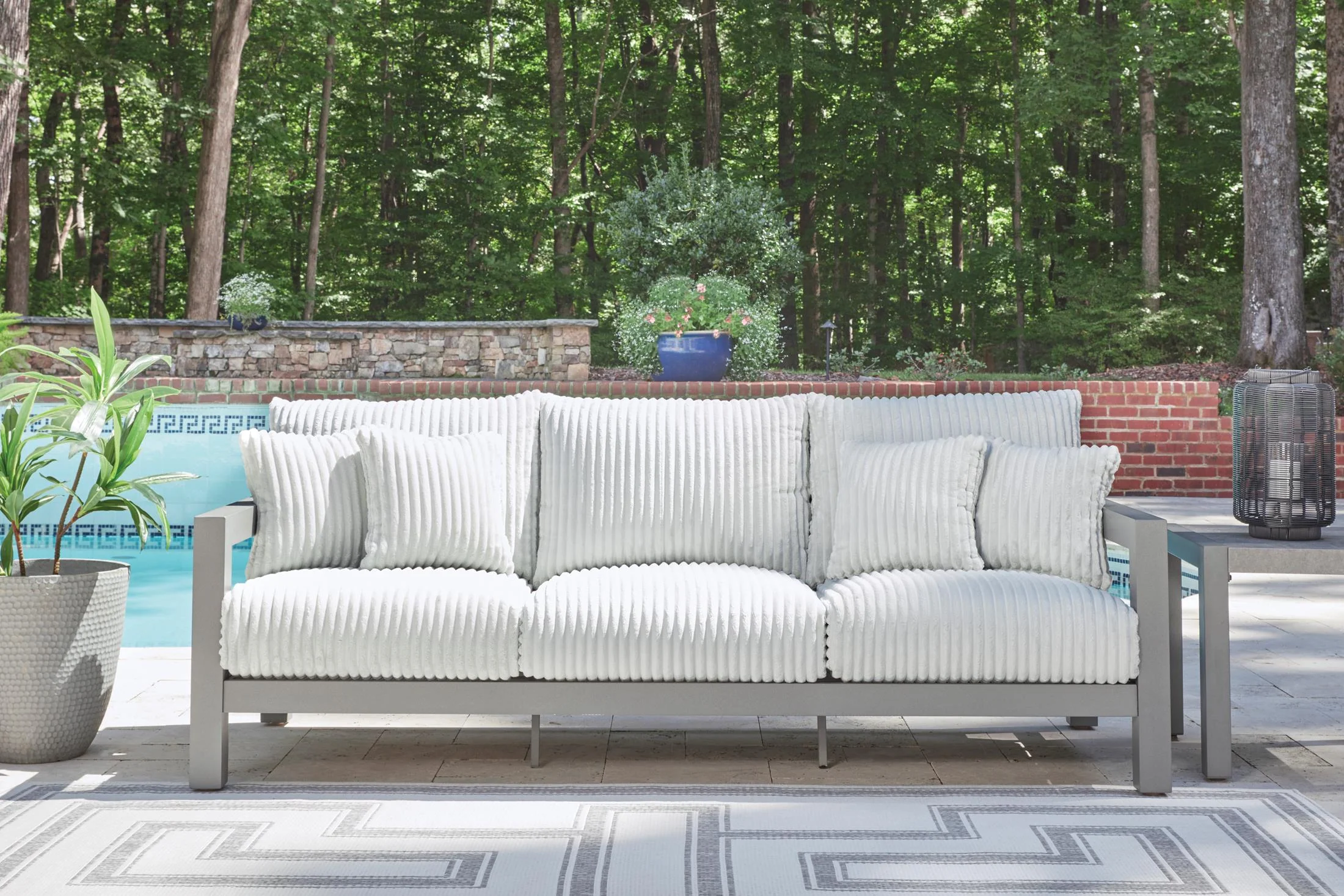 Ashley Moonlight View Outdoor Patio Sofa - Image 2