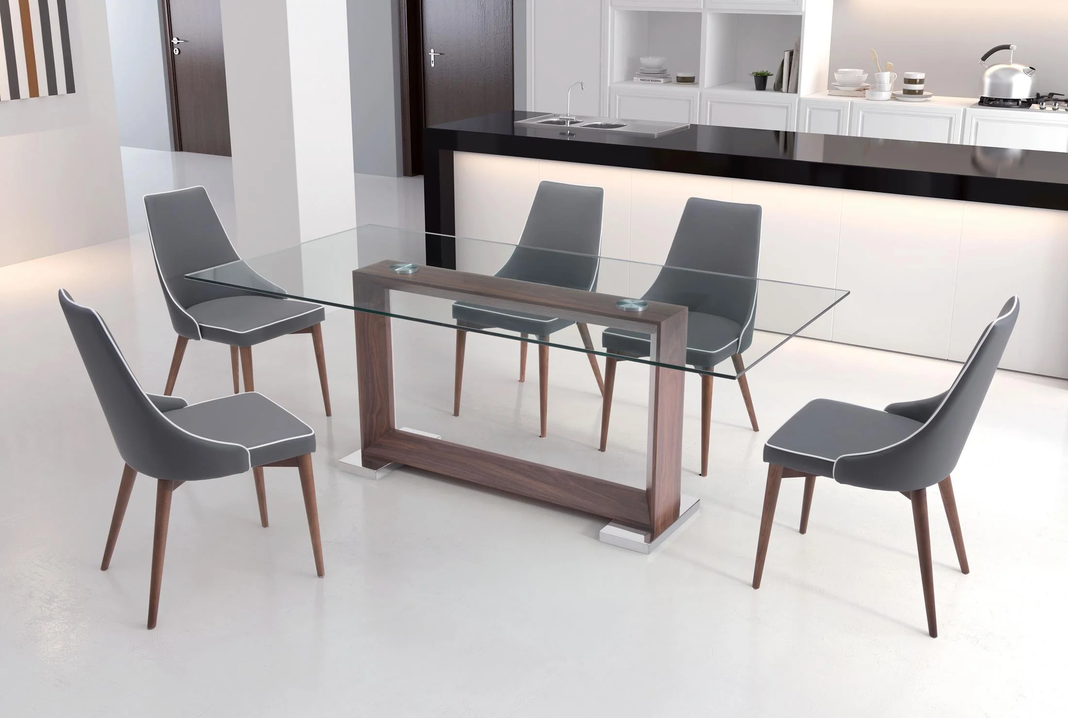 Moor Dining Chair (Set of 2) Dark Gray - Image 2