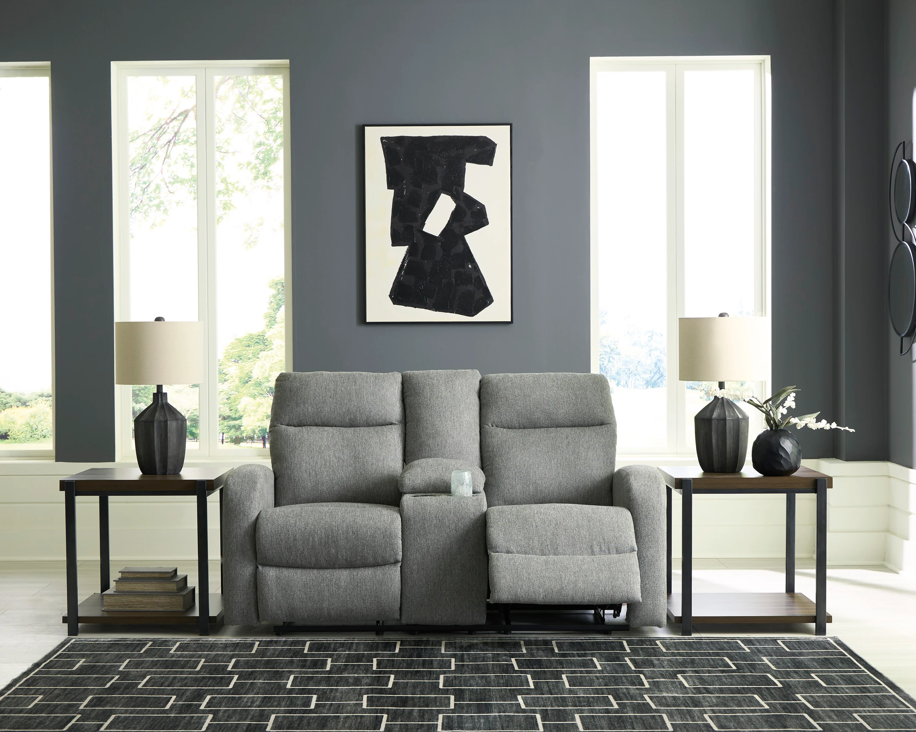 Moreau Place Double Reclining Loveseat with Console - Image 3