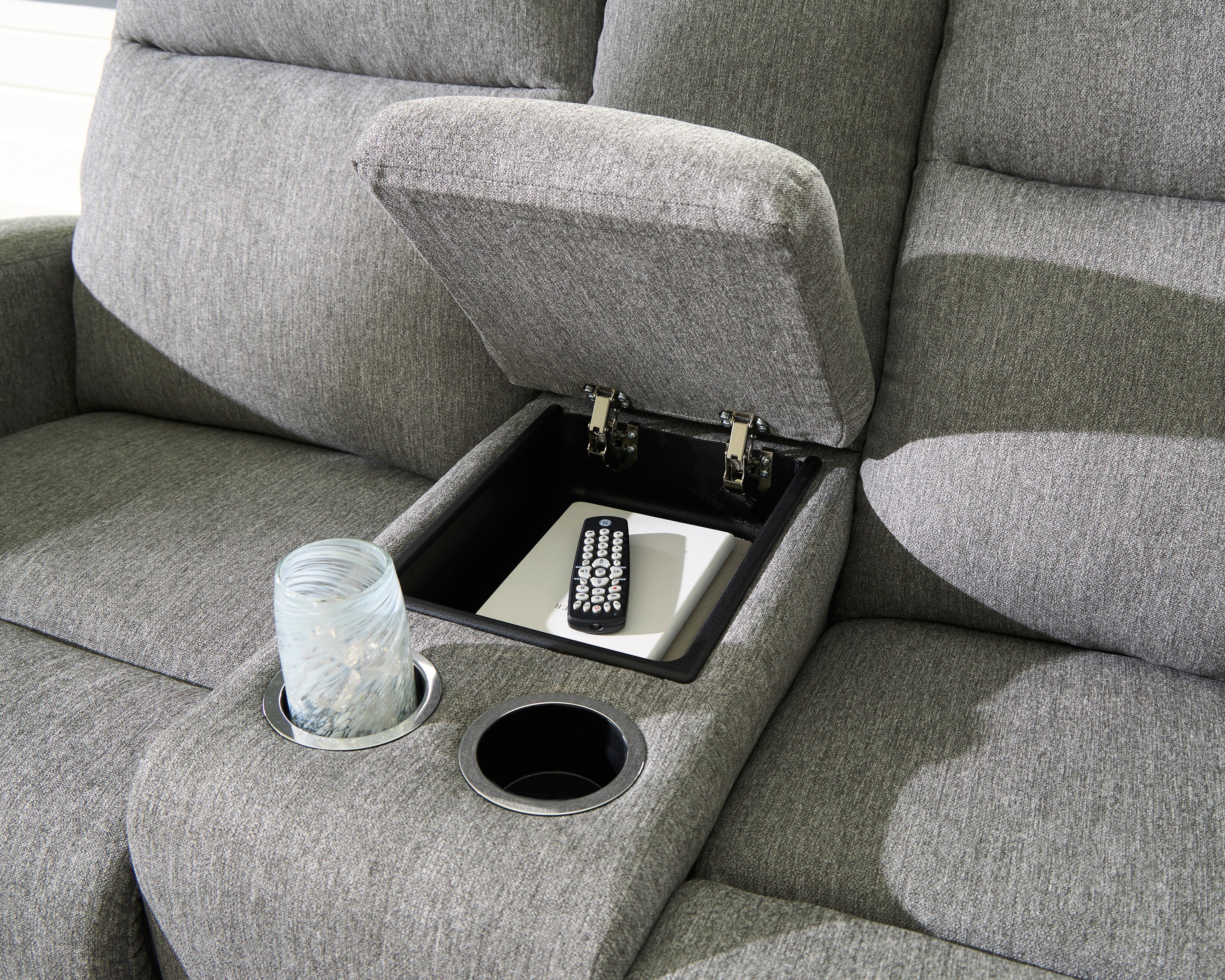 Moreau Place Double Reclining Loveseat with Console - Image 8