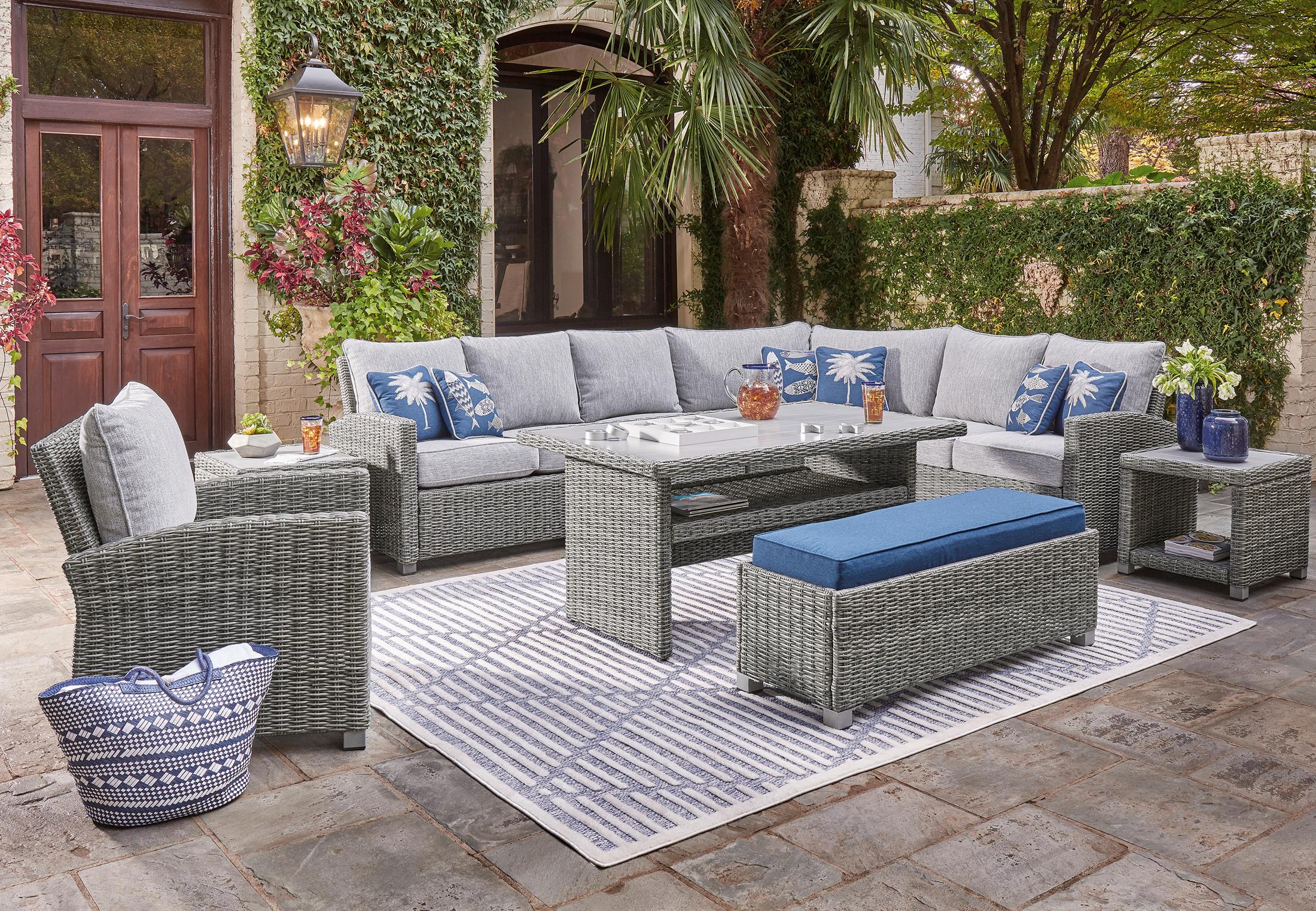Naples Beach Outdoor Loveseat with Cushion - Image 2