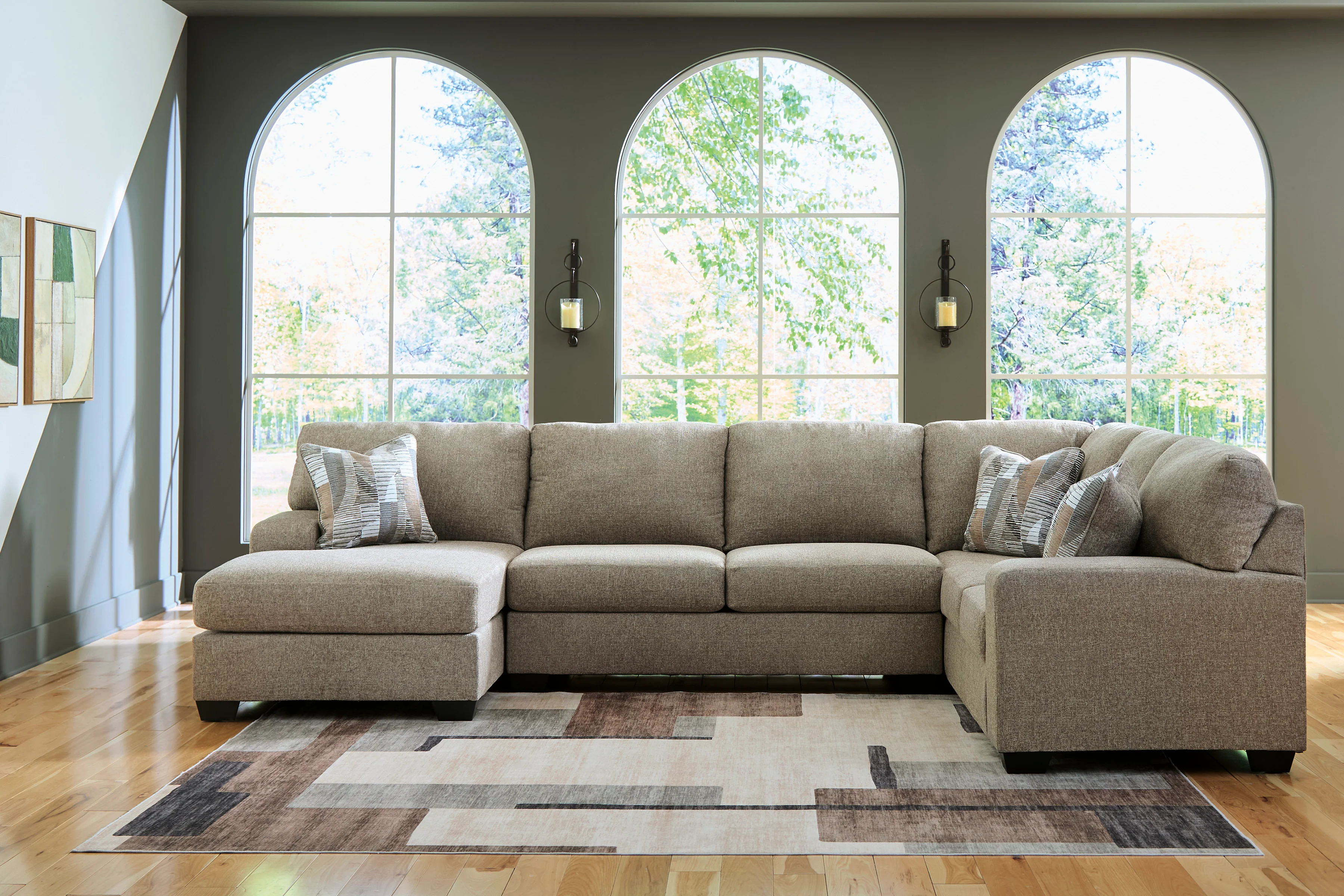 Newellen 3-Piece Left-Facing Sectional with Chaise - Image 2