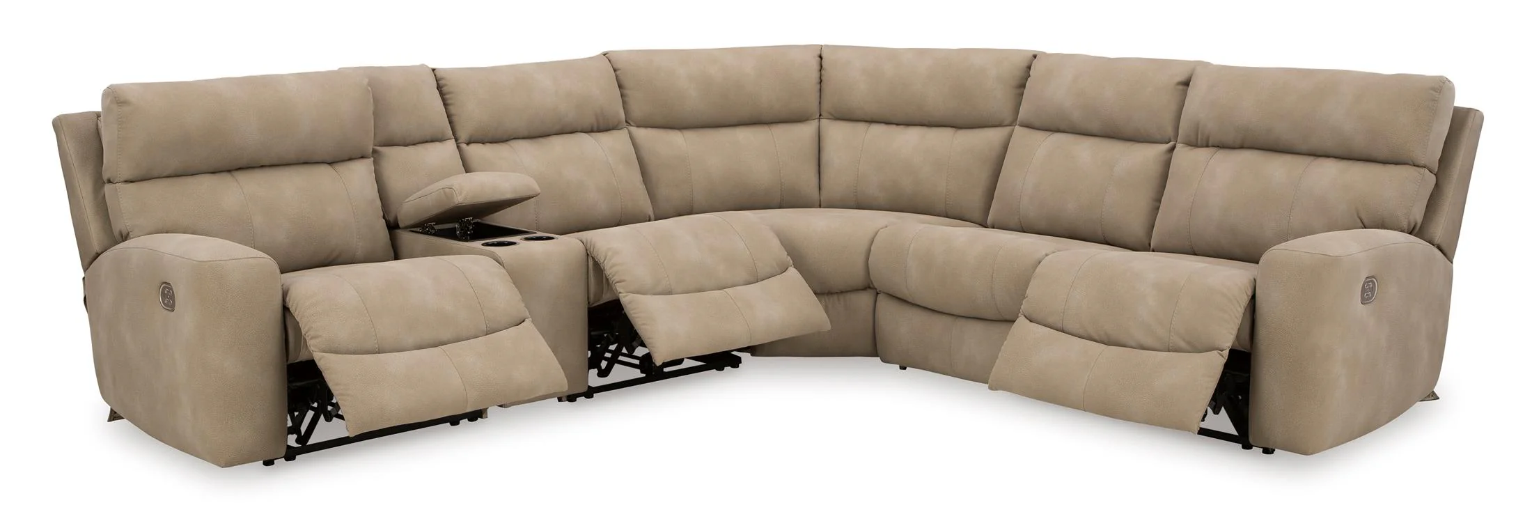 Next-Gen DuraPella 6-Piece Power Reclining Console Sectional - Image 3