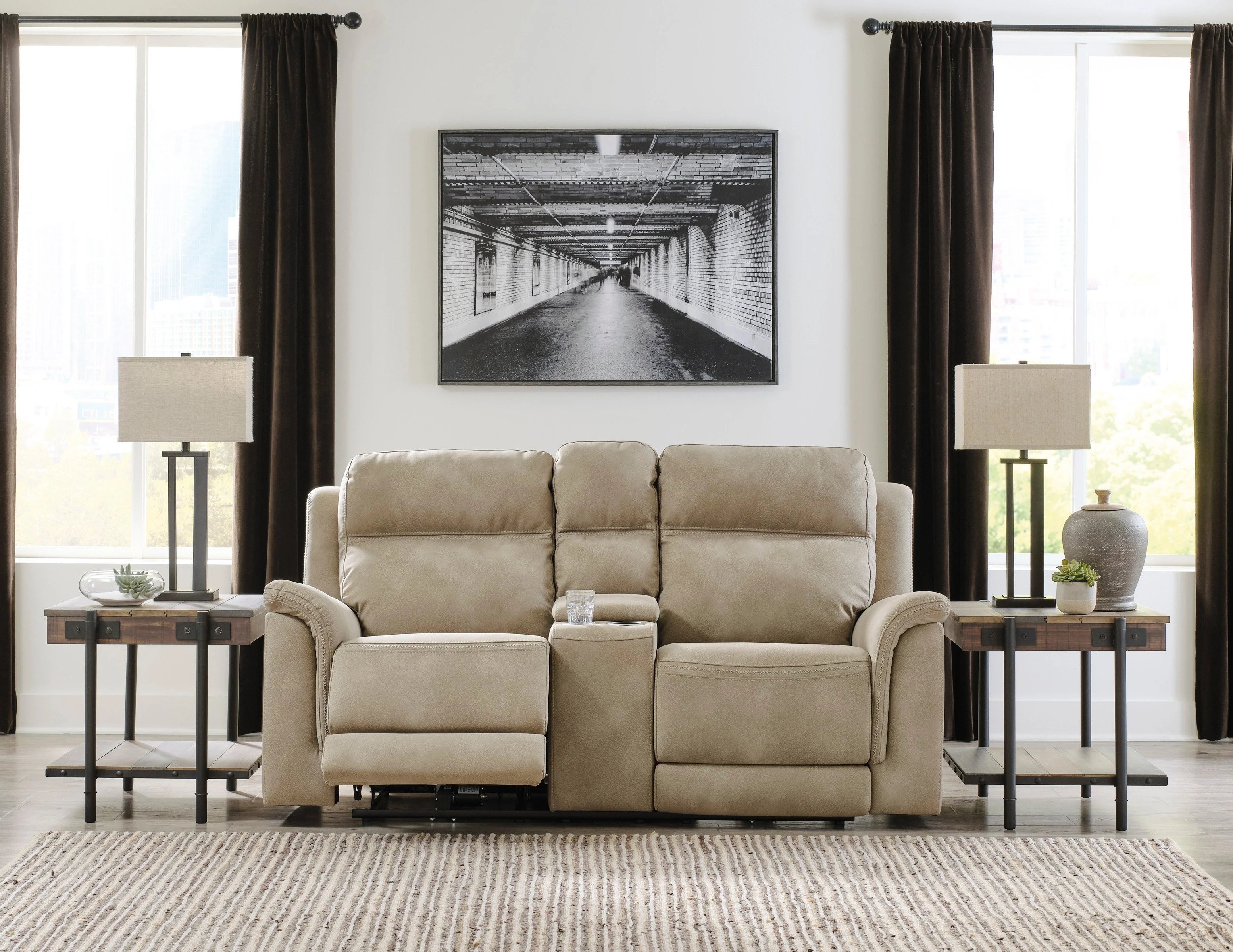 Next-Gen DuraPella Power Reclining Loveseat with Console - Image 3