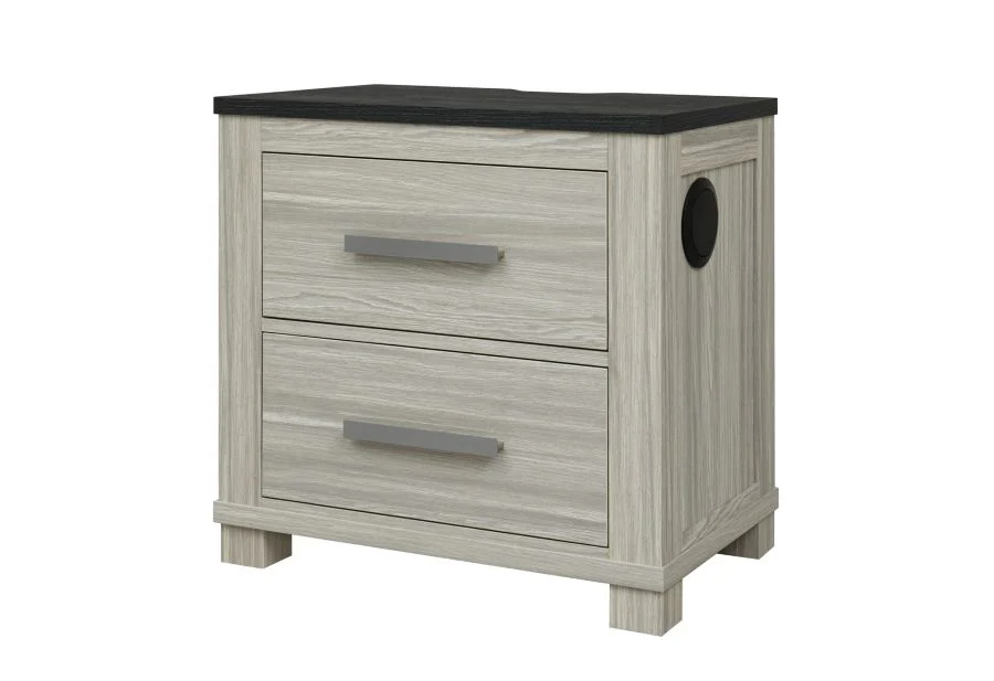 Lakin Nightstand with USB and Speaker - Image 2