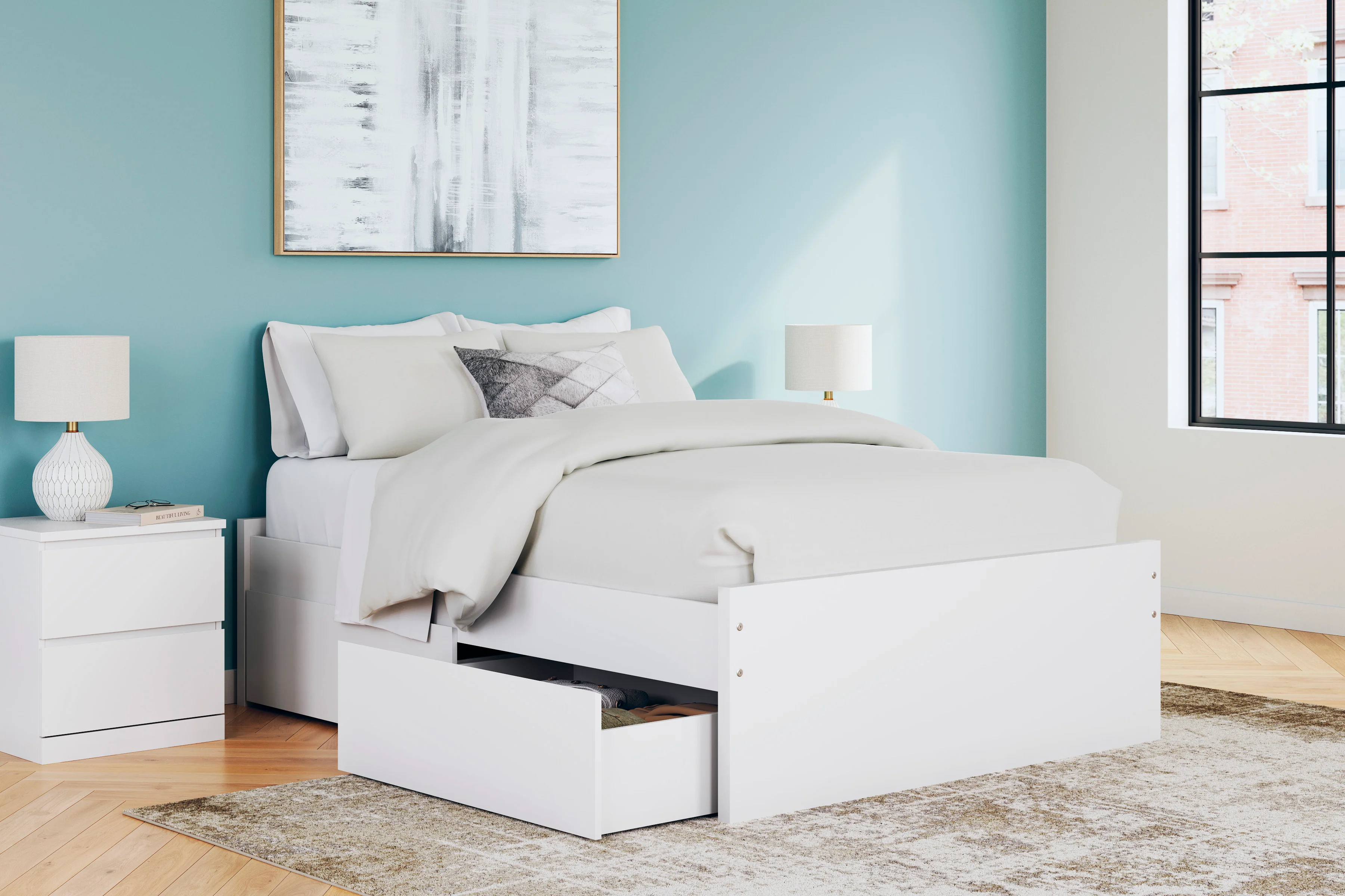 Onita Full Platform Bed with 2 Side Storage - Image 4