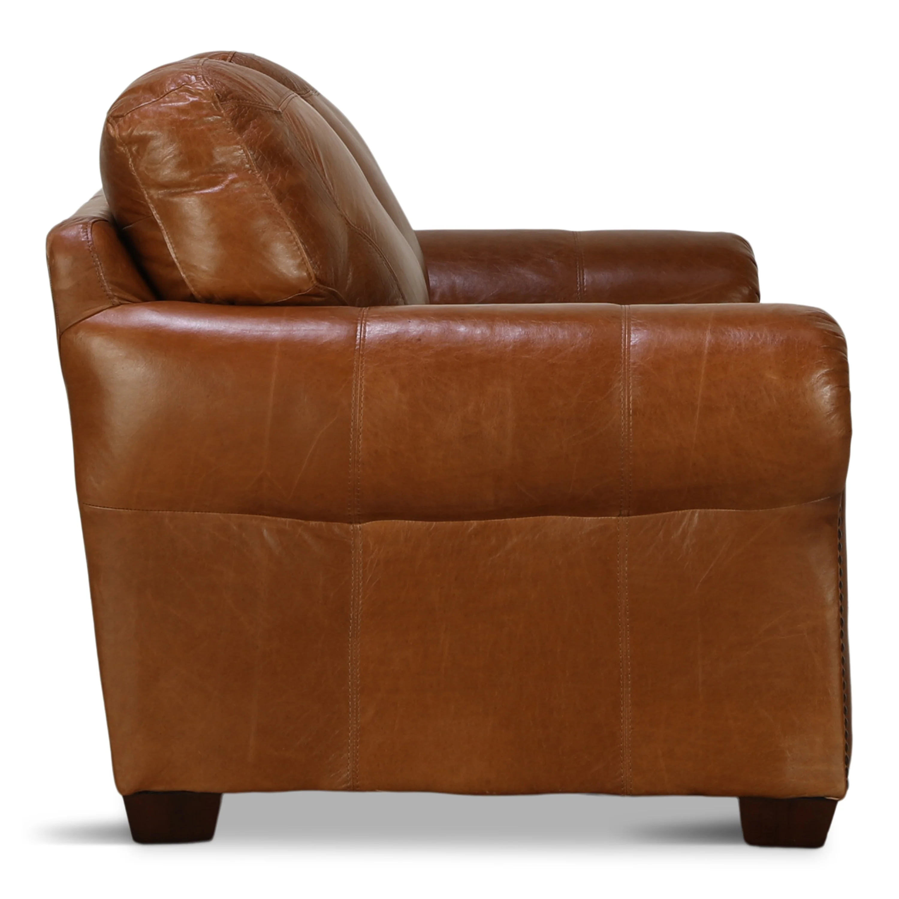 Park Avenue Leather Loveseat - Image 4
