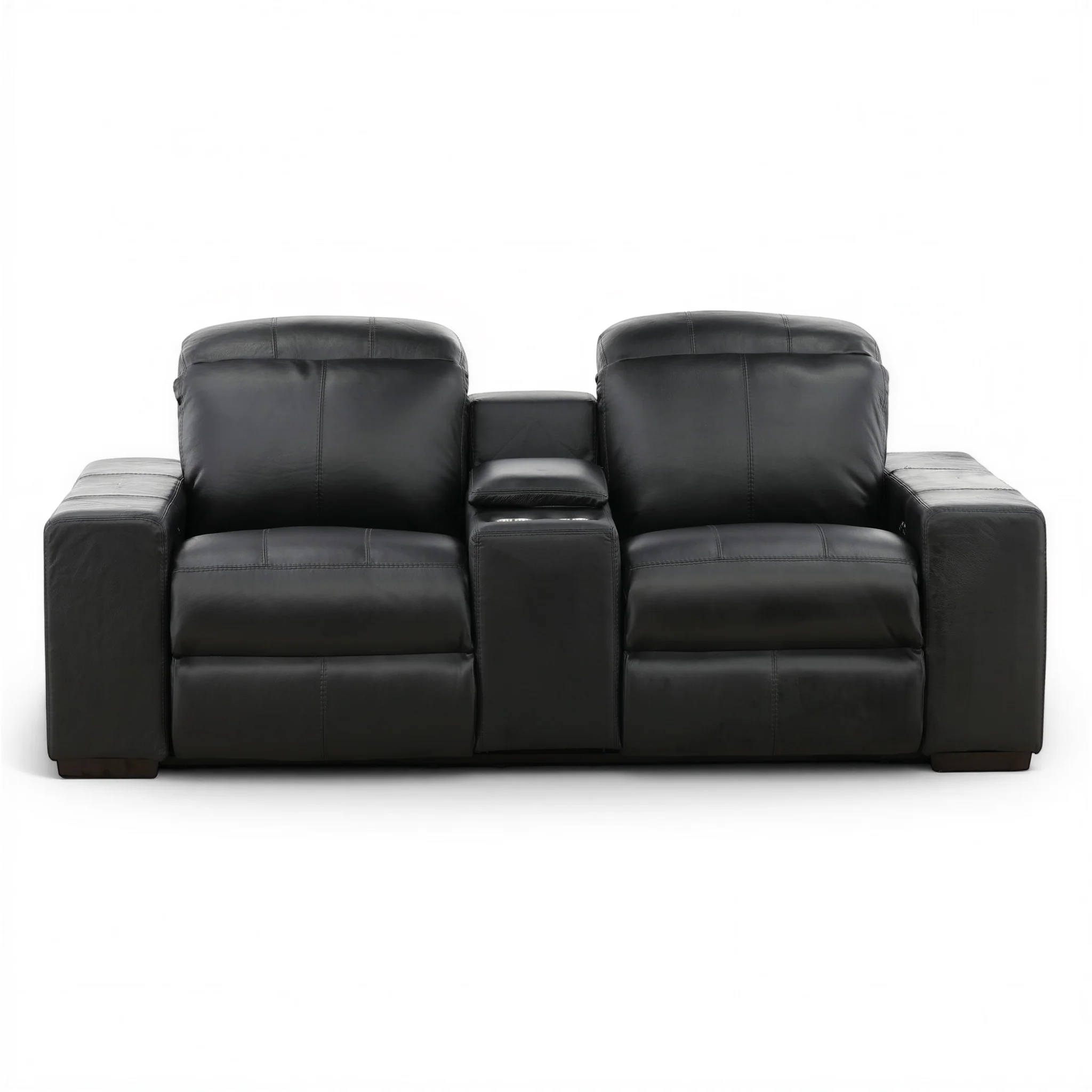 Evren Power Leather Console Loveseat - Image 16
