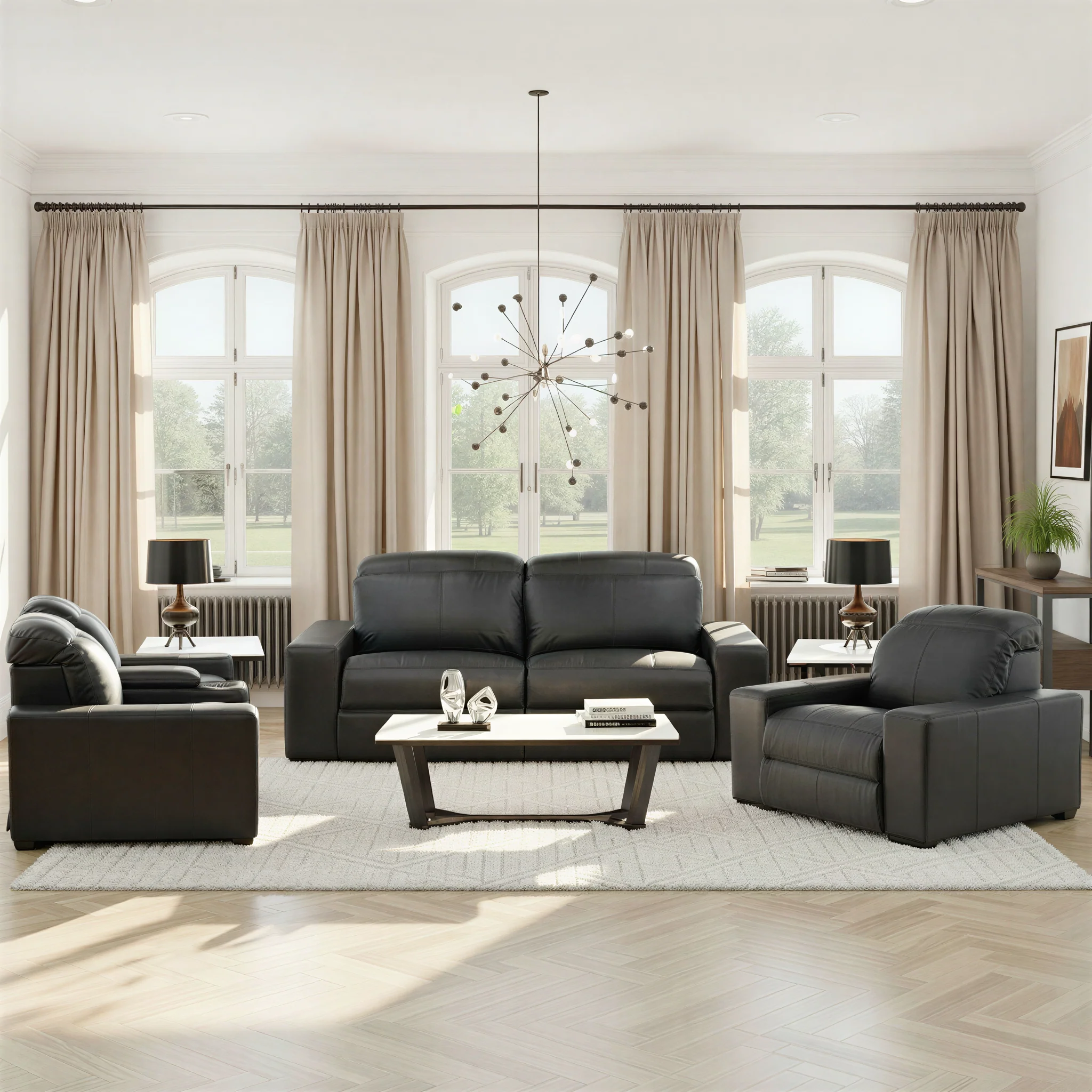 Evren Power Leather Console Loveseat - Image 19