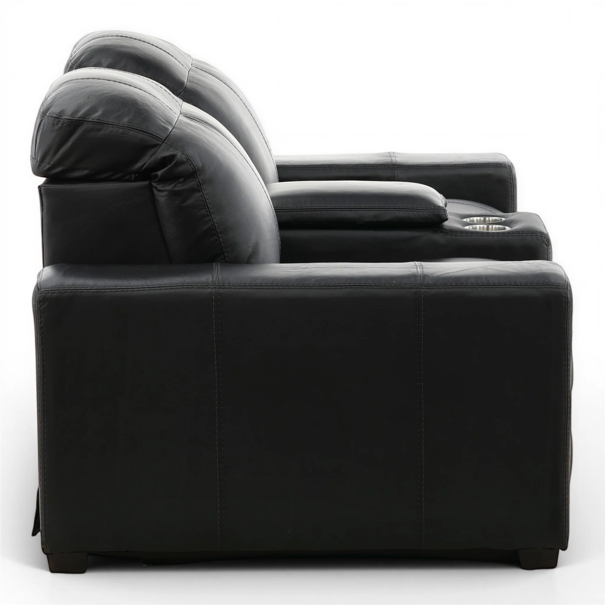 Evren Power Leather Console Loveseat - Image 23