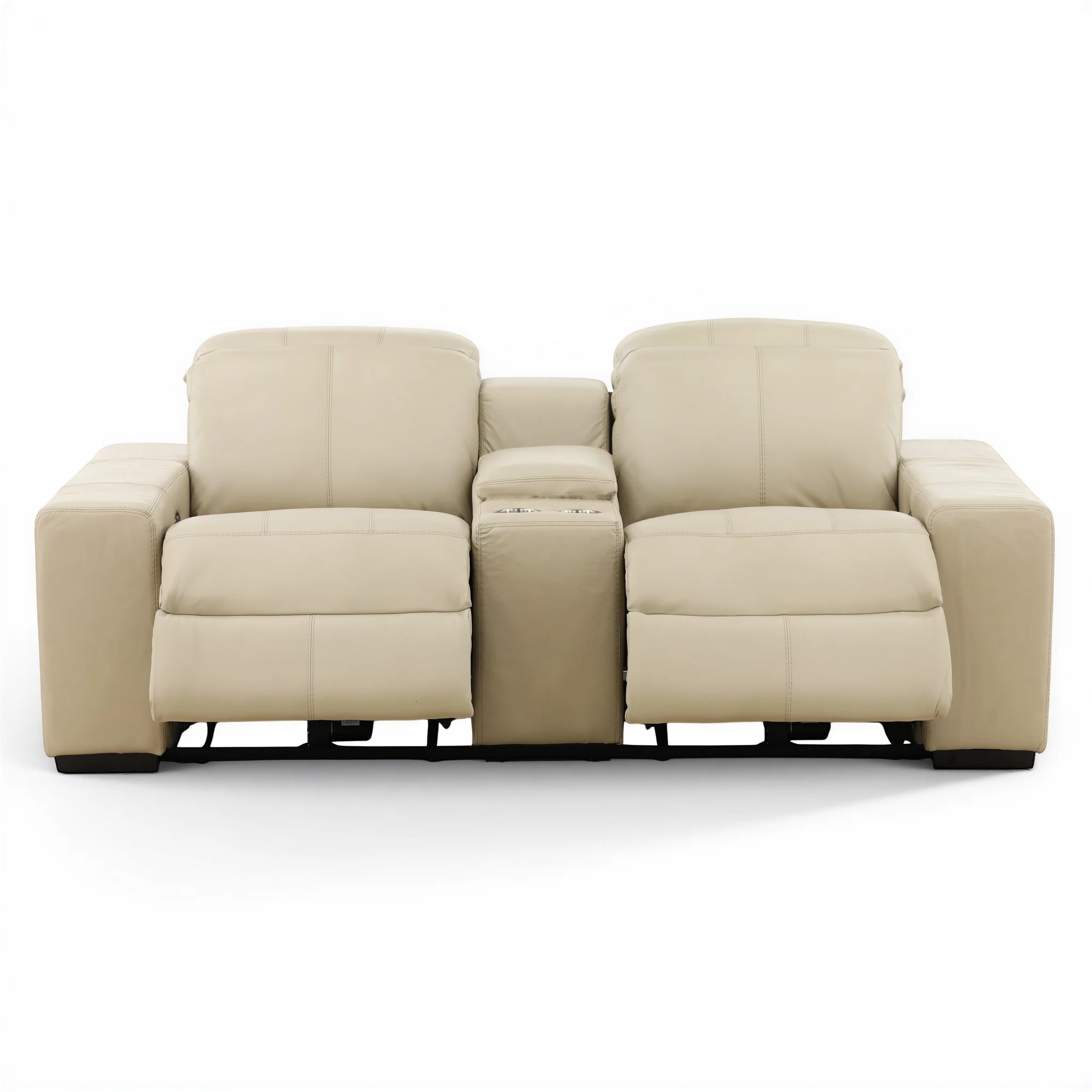 Evren Power Leather Console Loveseat - Image 3