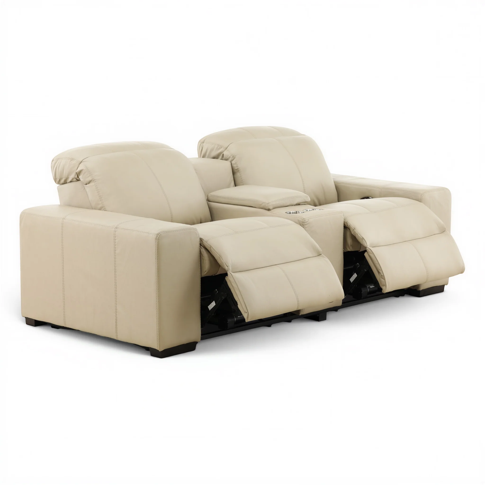 Evren Power Leather Console Loveseat - Image 6