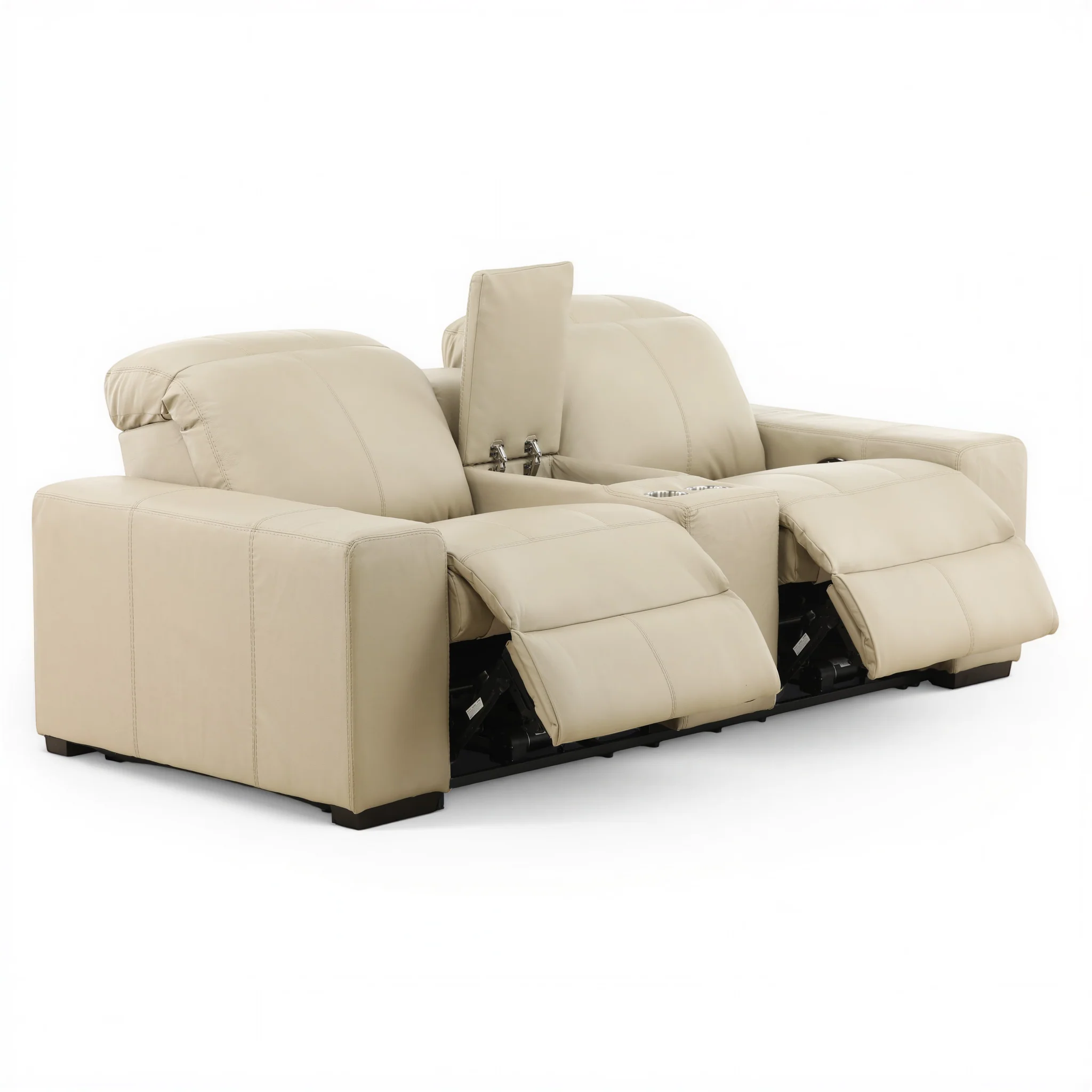 Evren Power Leather Console Loveseat - Image 7