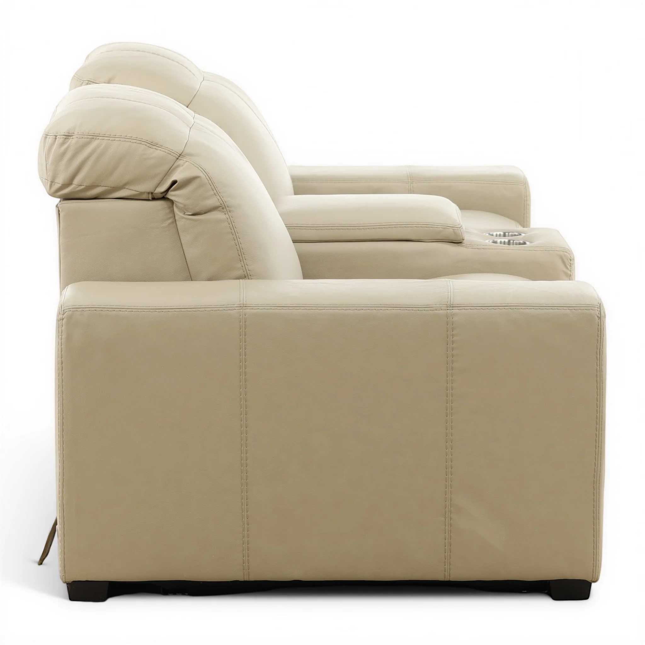 Evren Power Leather Console Loveseat - Image 8