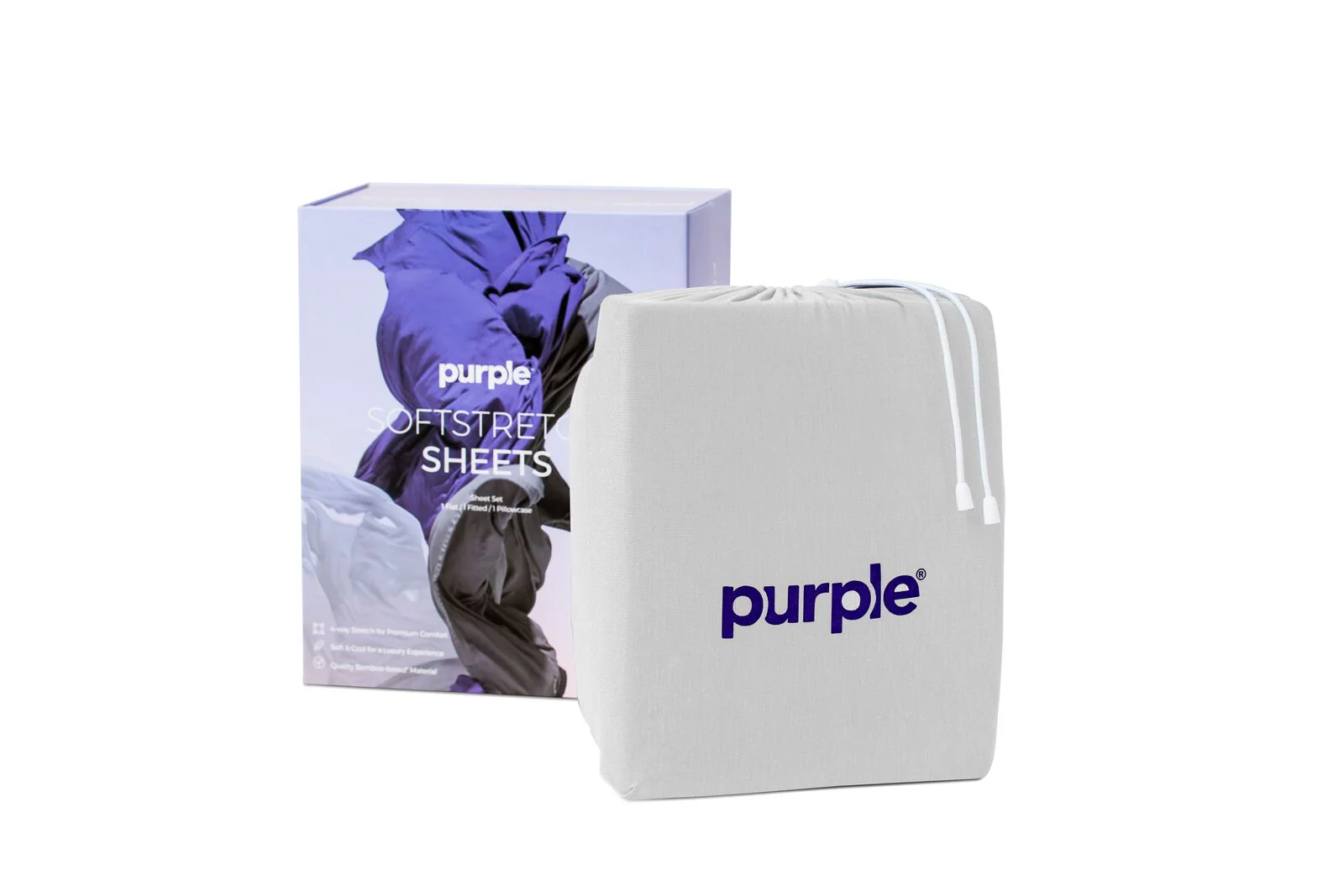 Purple White Soft Stretch Sheets - Image 33