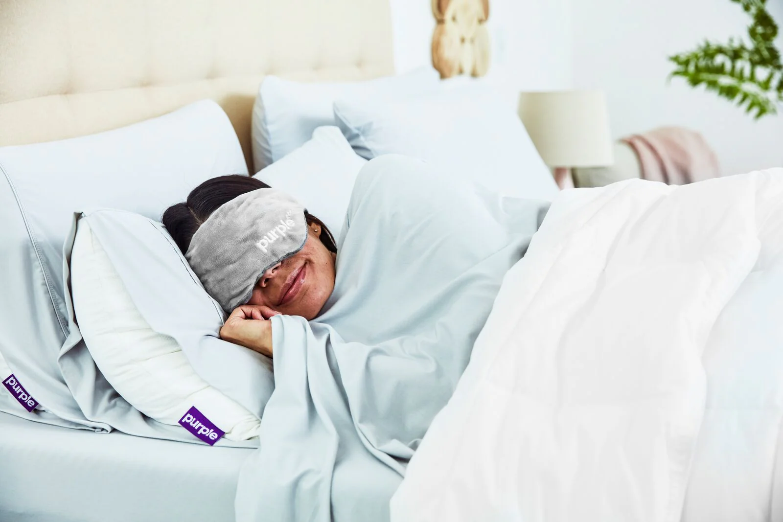 Purple White Soft Stretch Sheets - Image 8