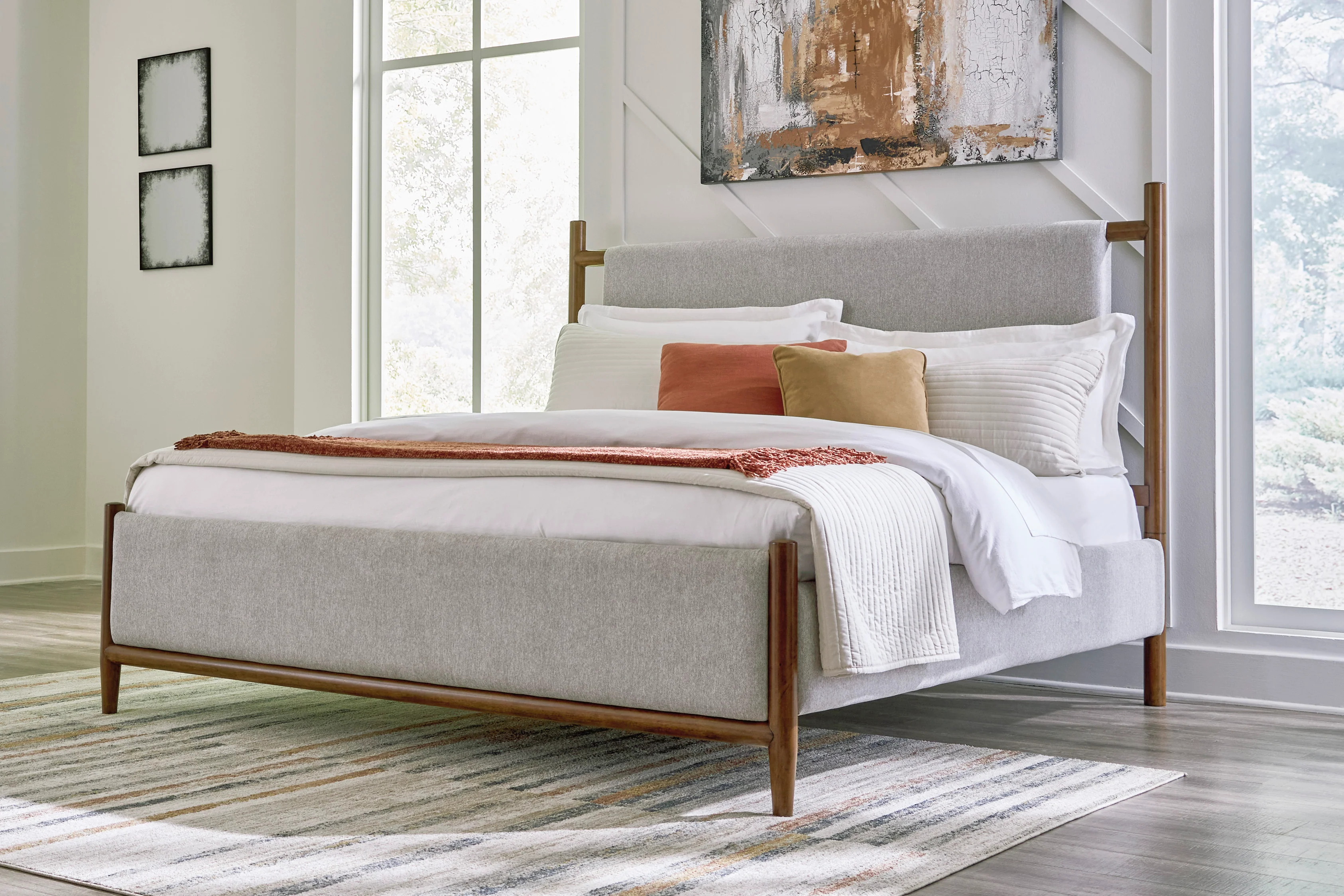Lyncott Upholstered Panel Bed - Image 7