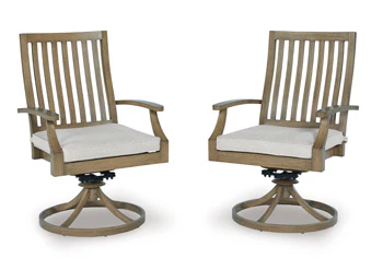 Ashley Rainier Ranch Outdoor Patio Swivel Chair (Set of 2)