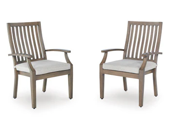 Ashley Rainier Ranch Outdoor Patio Arm Chair (Set of 2)