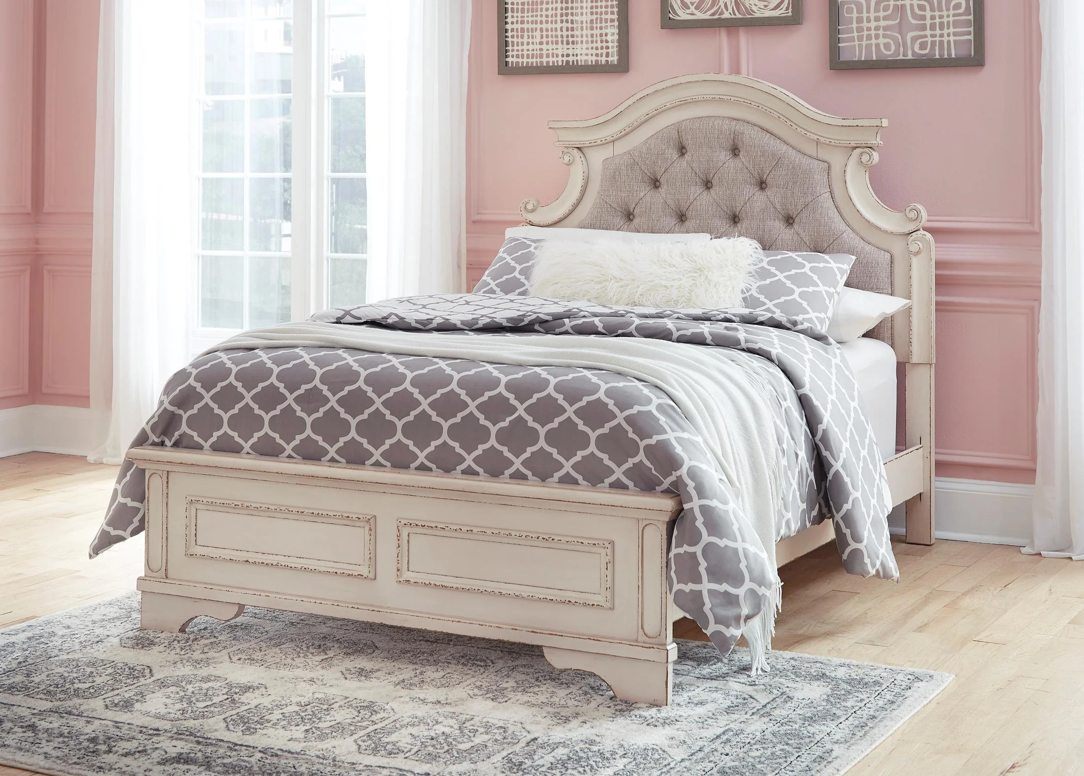 Realyn Upholstered Panel Bed - Image 4
