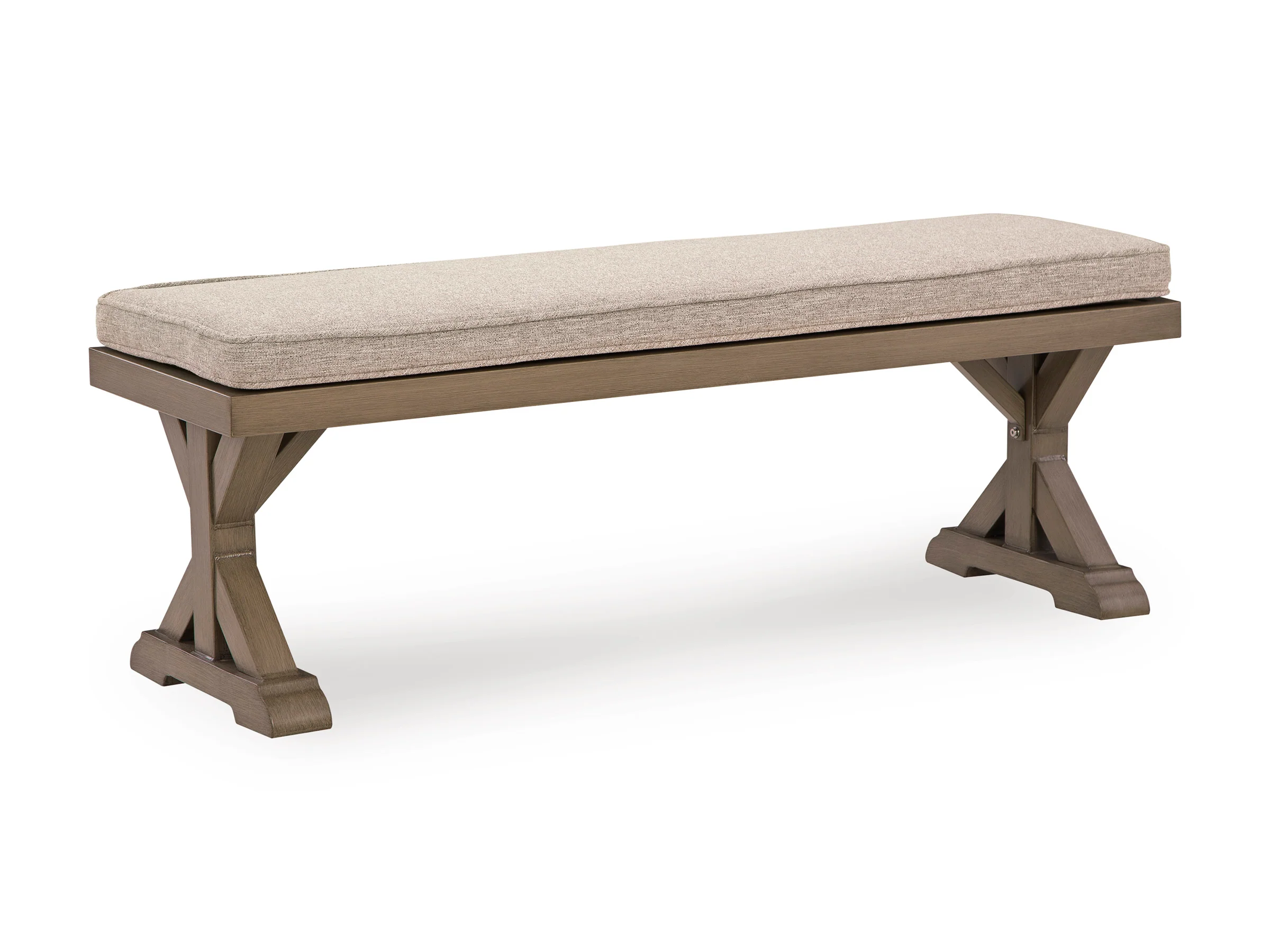 Ashley Revare Beach Outdoor Patio Bench with Cushion - Image 3