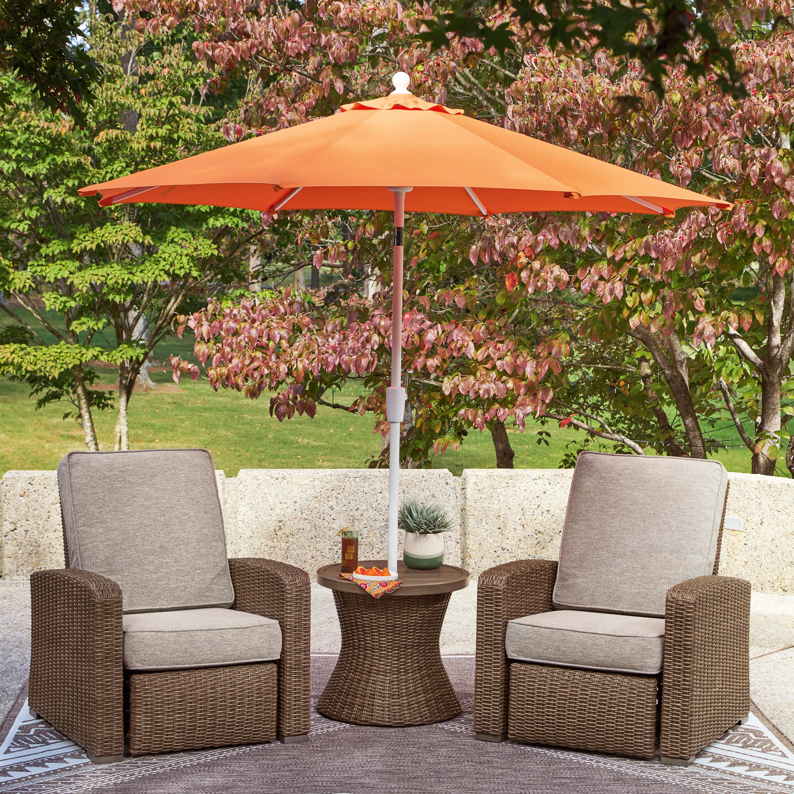 Ashley Revare Beach Outdoor Patio Round End Table - Image 2
