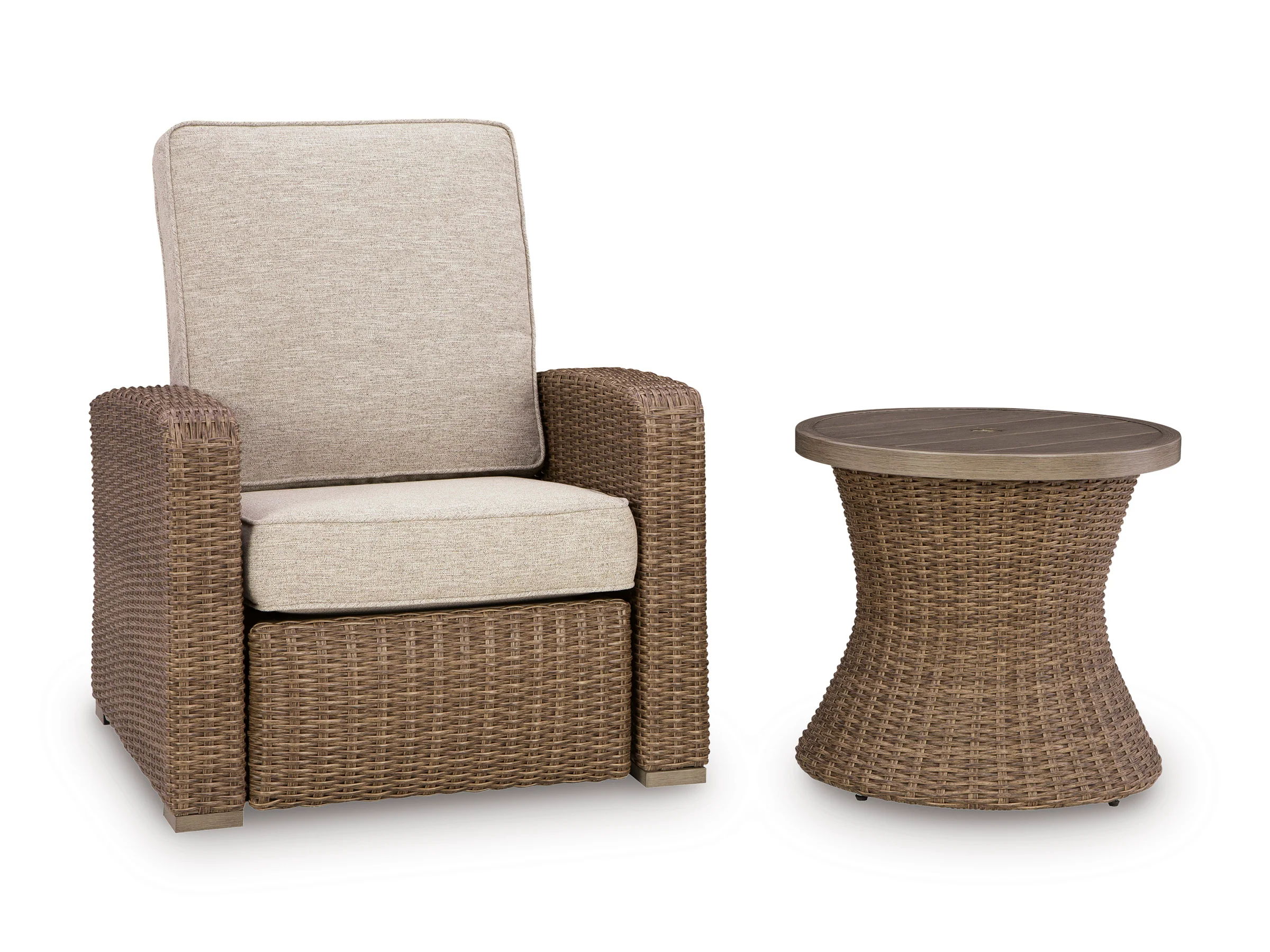 Ashley Revare Beach Outdoor Patio Round End Table - Image 4