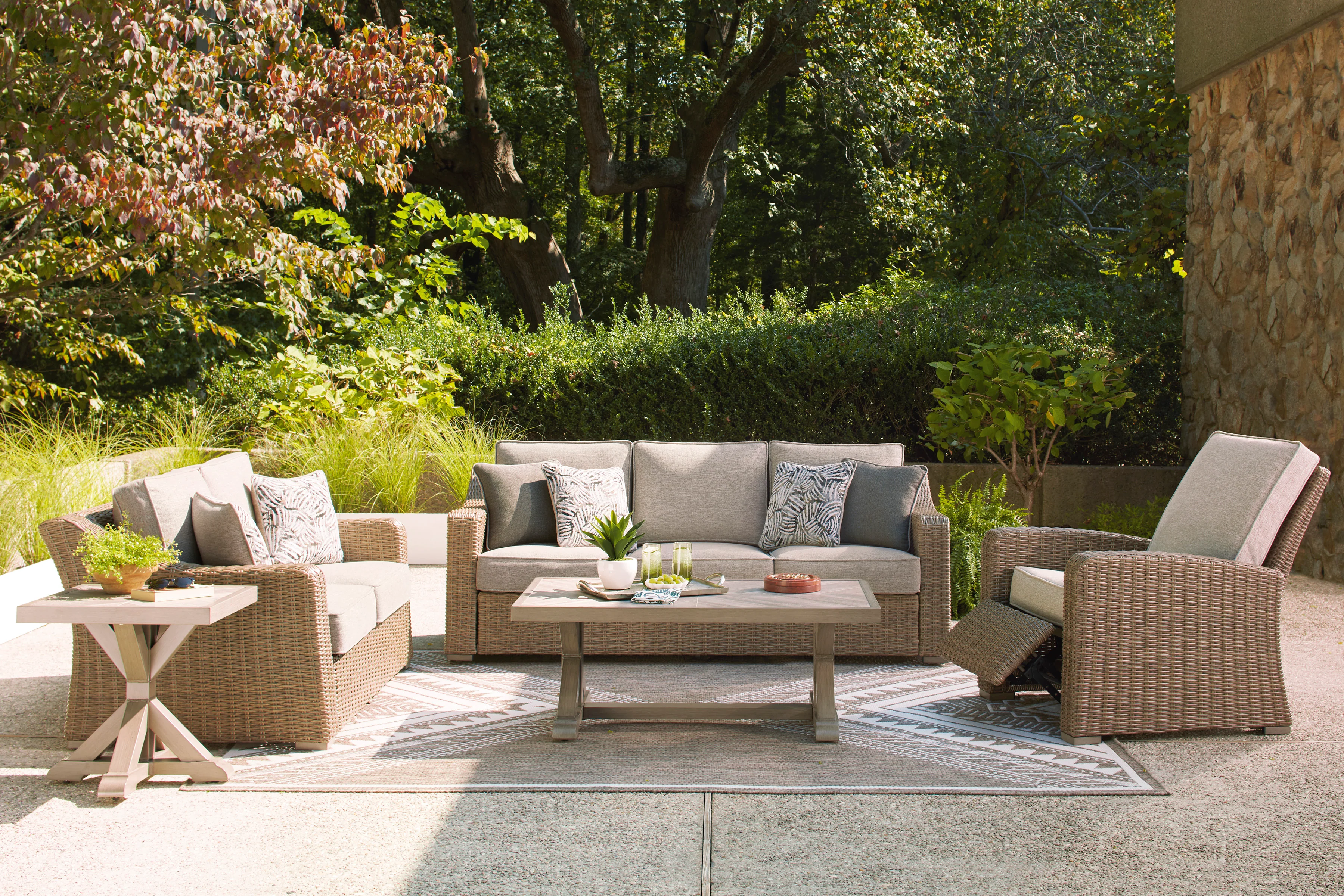 Ashley Revare Beach Sofa Outdoor Patio with Cushion - Image 2