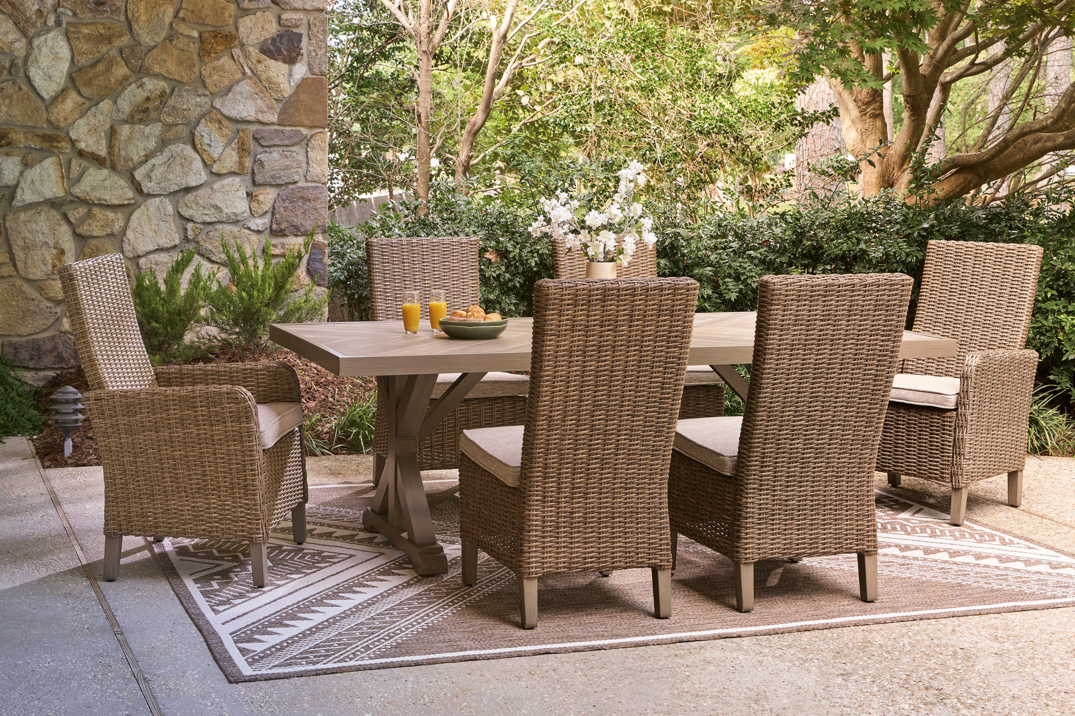 Ashley Revare Beach Outdoor Patio Side Chair with Cushion (Set of 2) - Image 2