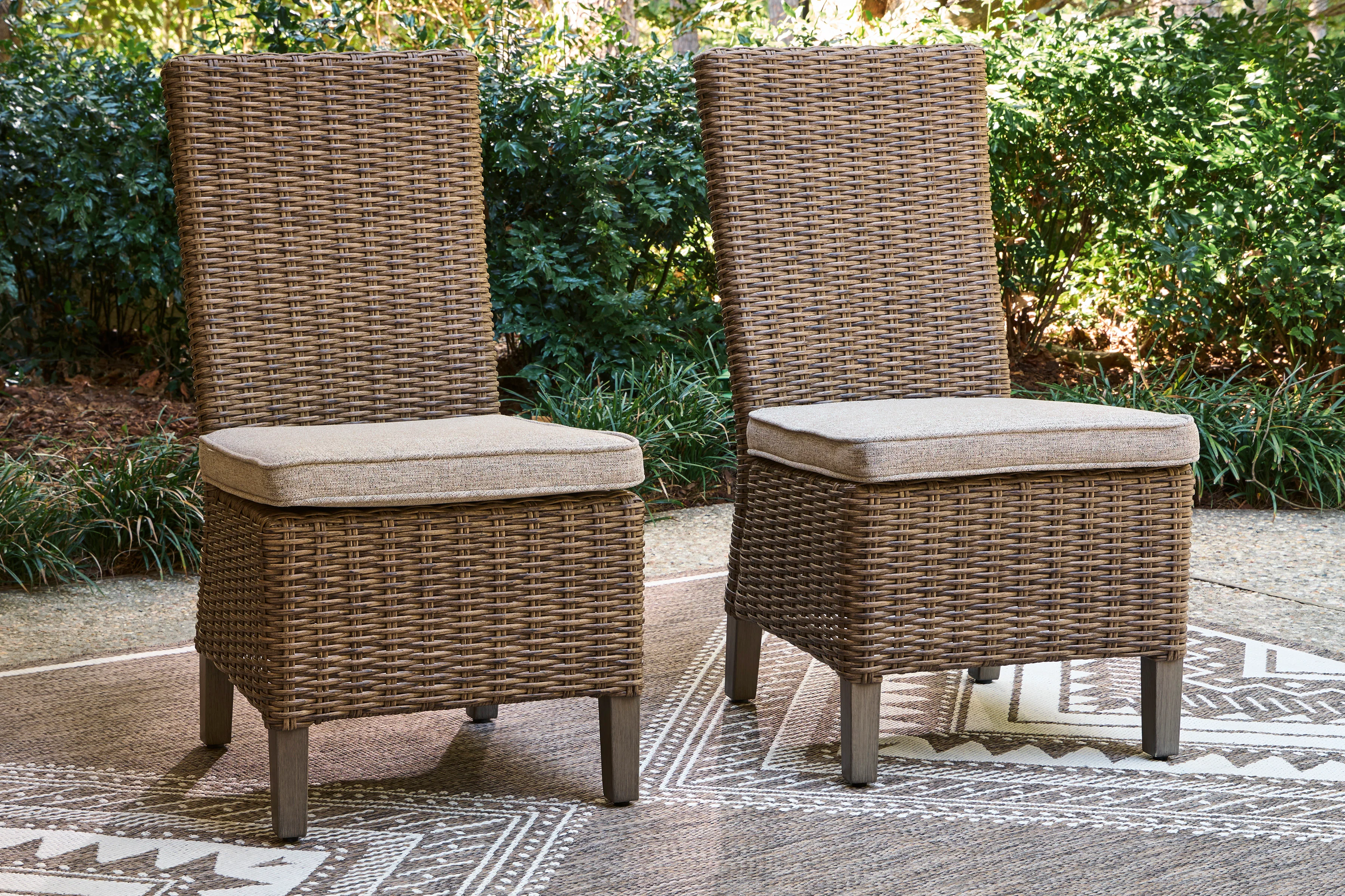 Ashley Revare Beach Outdoor Patio Side Chair with Cushion (Set of 2) - Image 4