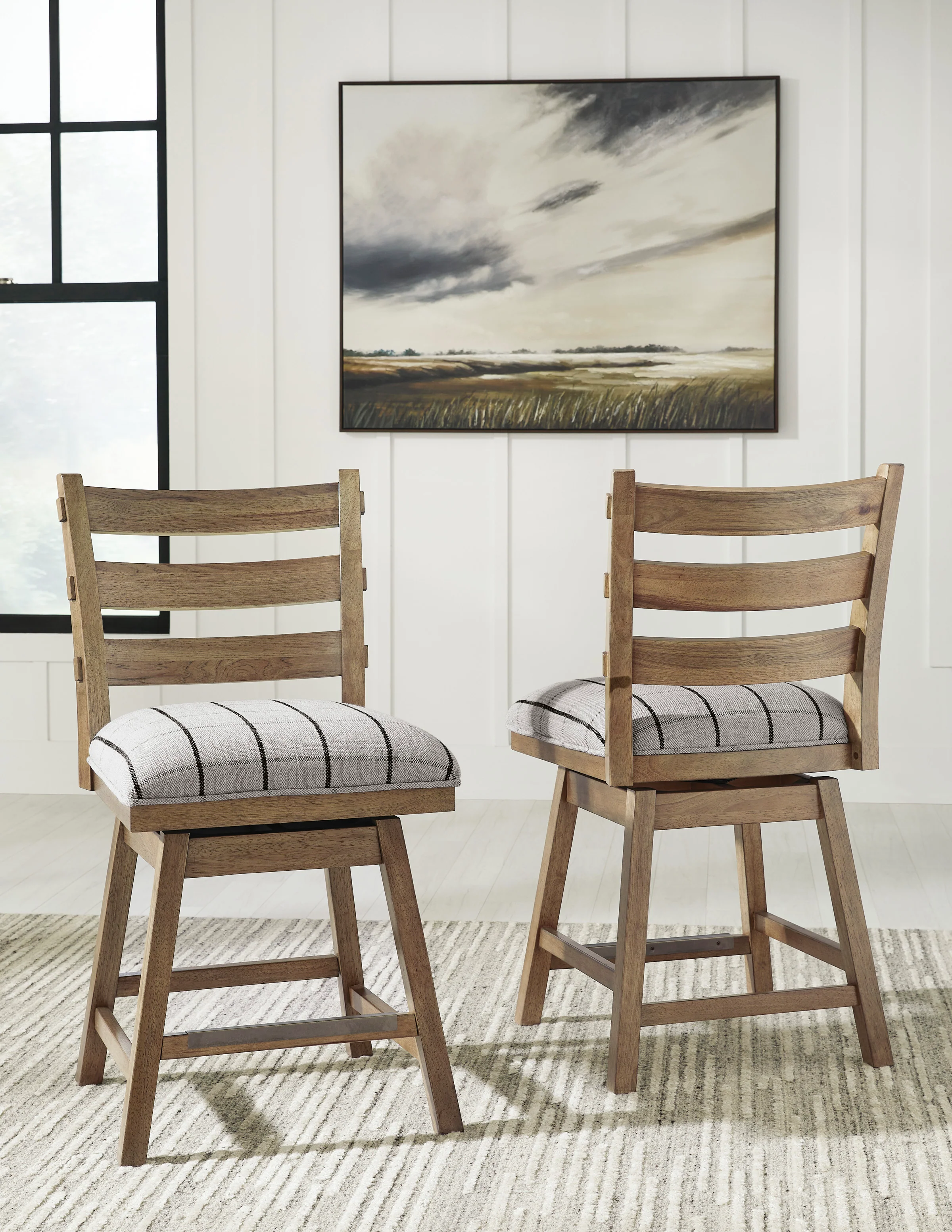 Ridgester Upholstered Counter Height Swivel Bar Stool - Image 2