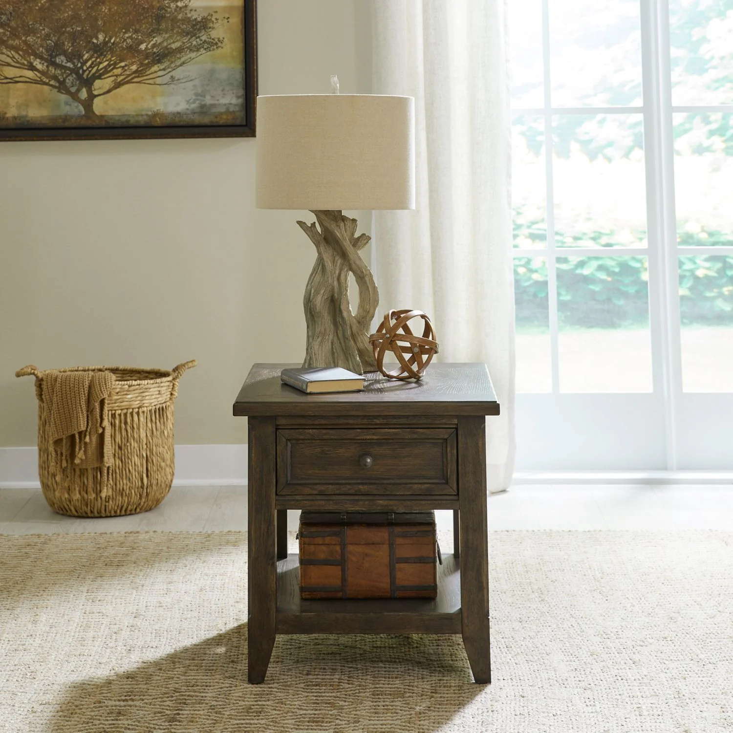 Riven Rectangular End Table - Image 2