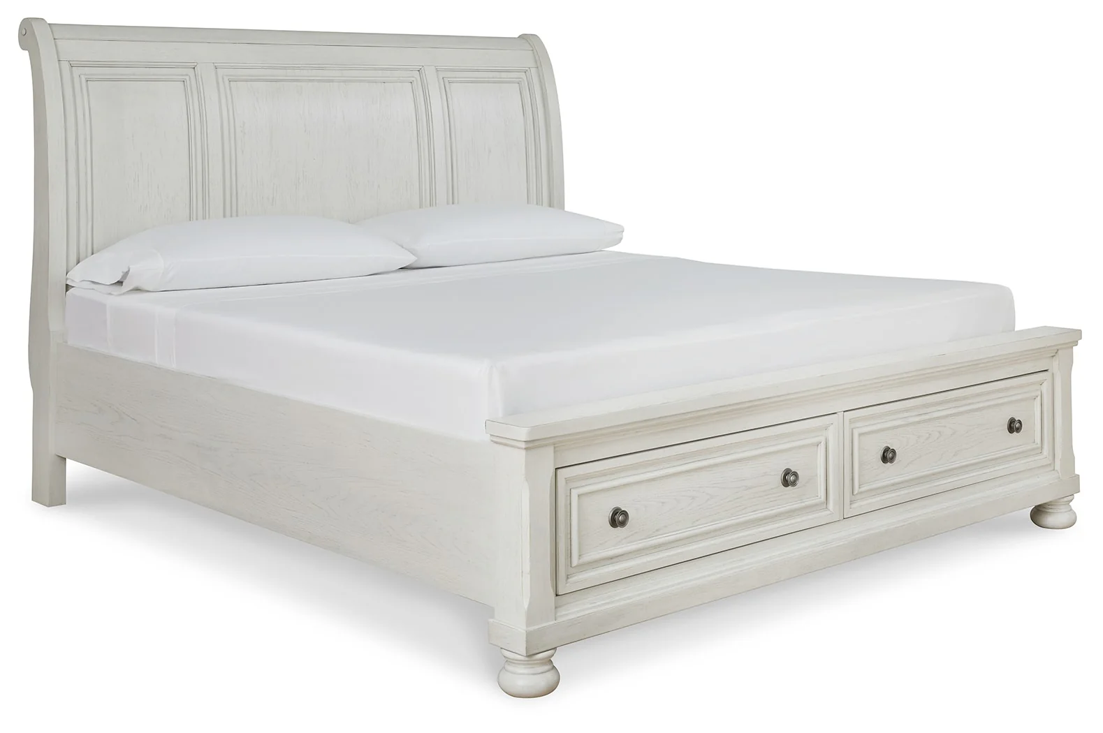 Robbinsdale California King Sleigh Bed with 2 Storage Drawers