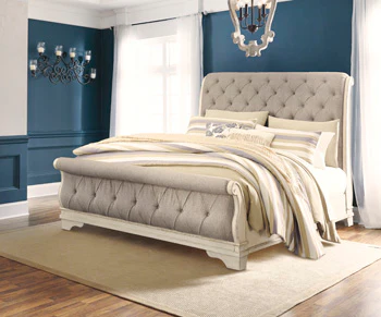Robbinsdale Queen Sleigh Bed with 2 Storage Drawers - Image 2