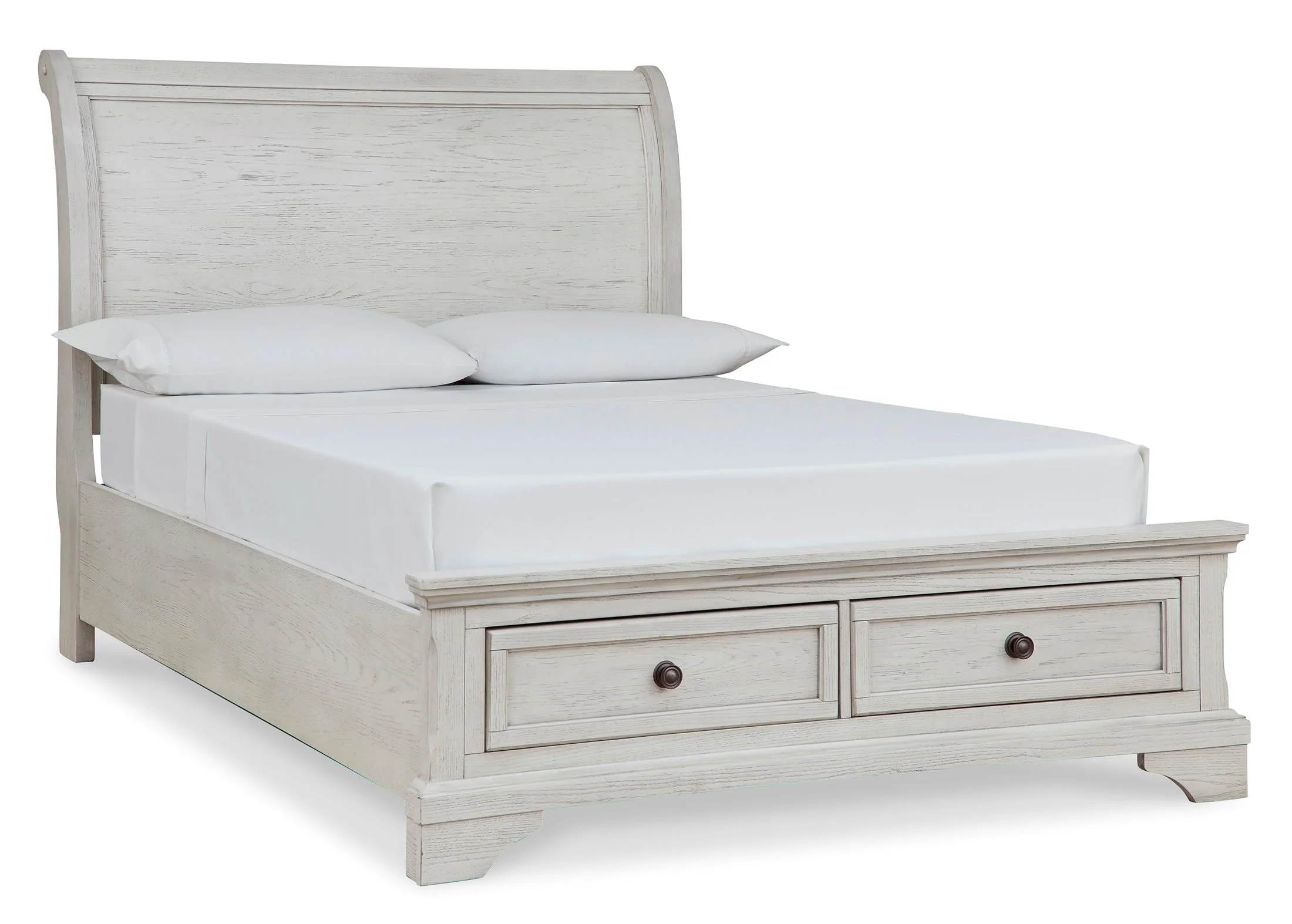 Robbinsdale Sleigh Bed with 2 Storage Drawers - Image 3