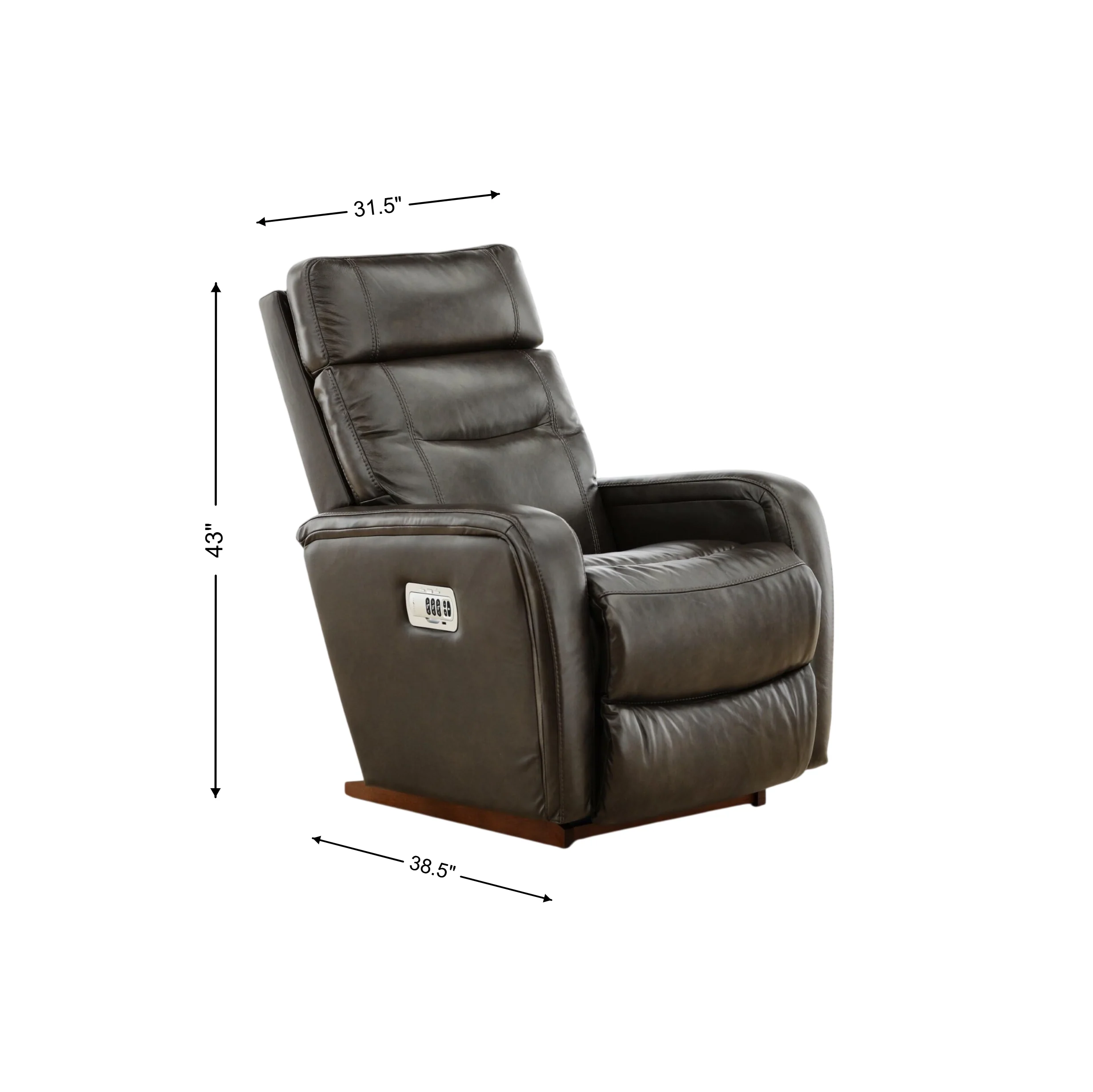 La-Z-Boy Baron Leather Power Rocker Recliner with Power Headrest and Lumbar - Image 2