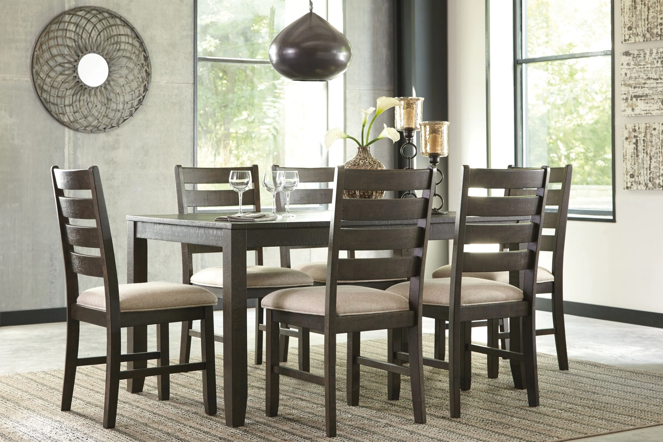 Rokane Dining Table and Chairs (Set of 7) - Image 2