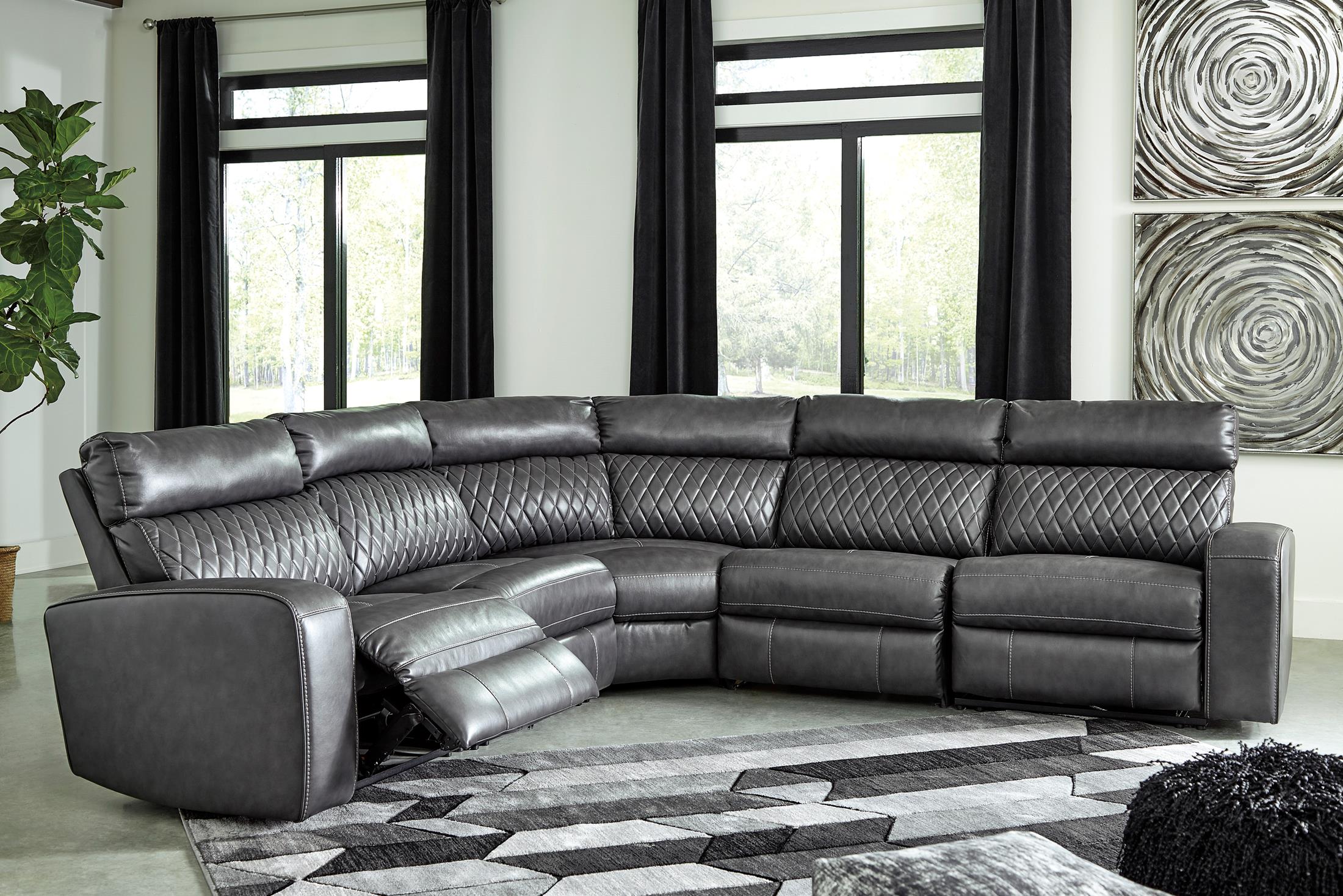 Samperstone 5-Piece Power Reclining Modular Sectional - Image 2
