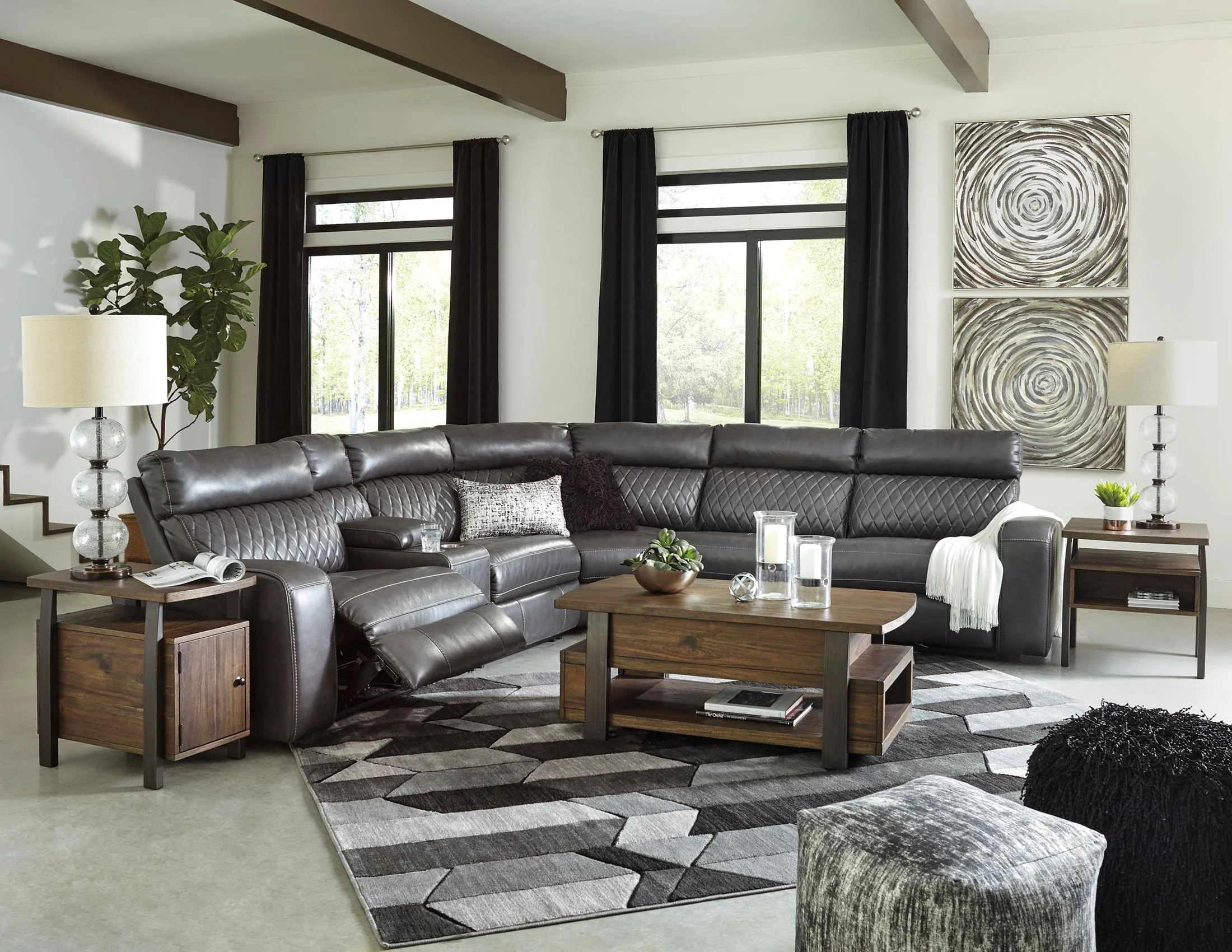 Samperstone 6-Piece Power Reclining Modular Sectional - Image 2